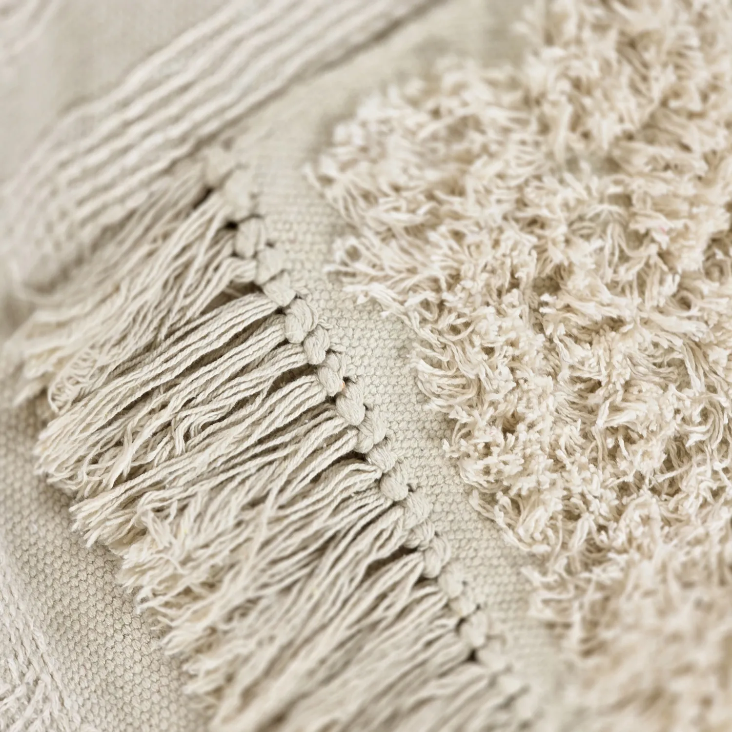 Tapetes felpudos - Ikara Natural Cotton Shaggy (creme)
