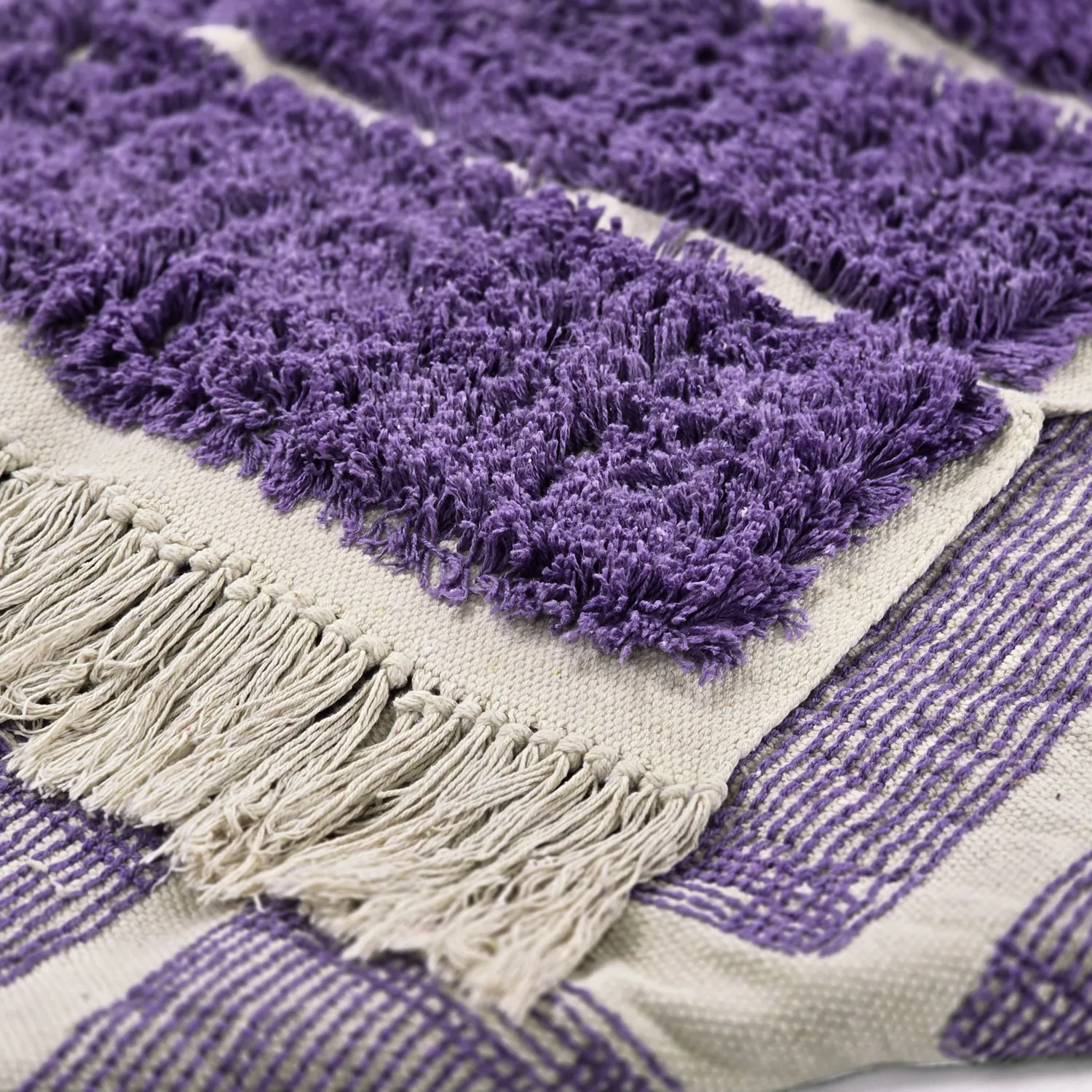 Tapetes felpudos - Ikara Natural Cotton Shaggy (roxo)