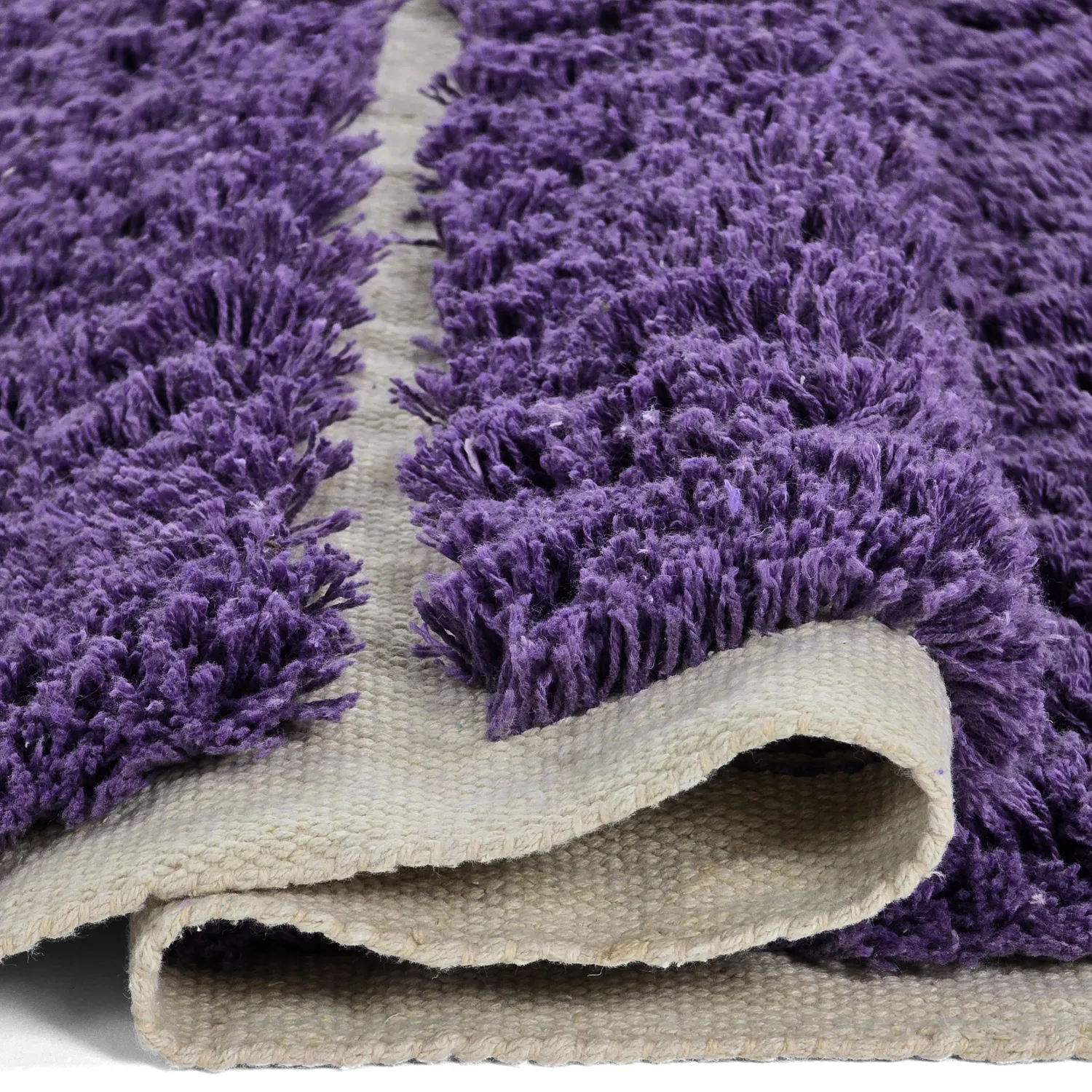 Tapetes felpudos - Ikara Natural Cotton Shaggy (roxo)