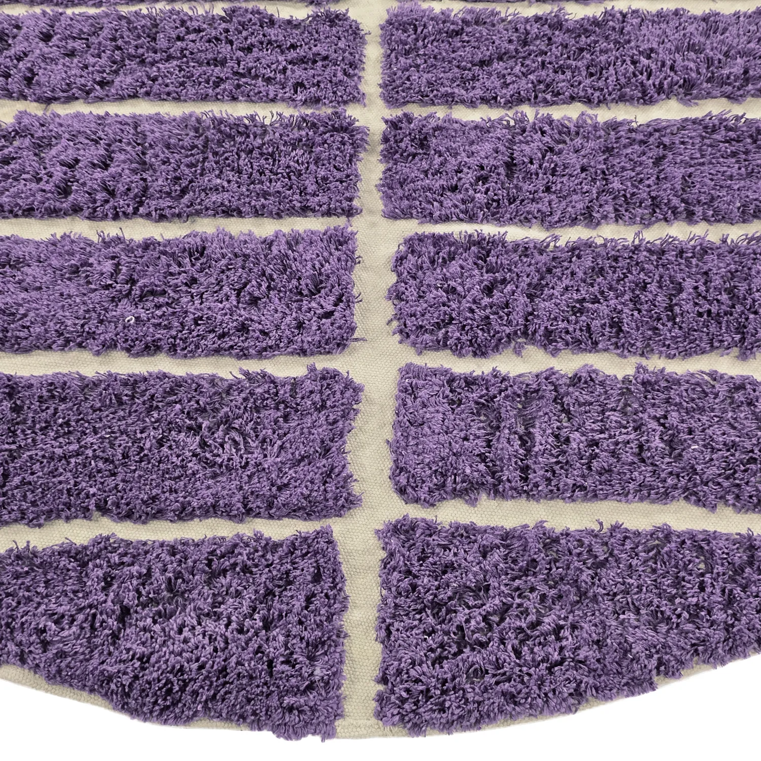 Tapete redondo - Ikara Natural Cotton Shaggy (roxo)