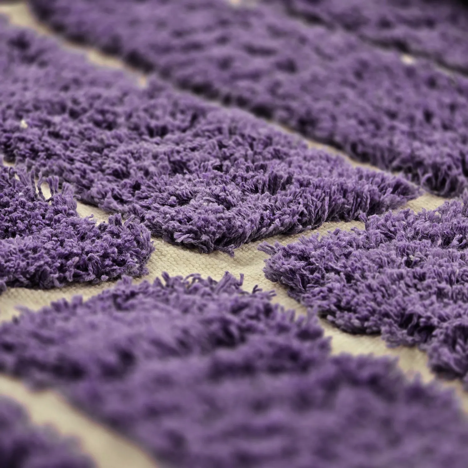 Tapete redondo - Ikara Natural Cotton Shaggy (roxo)