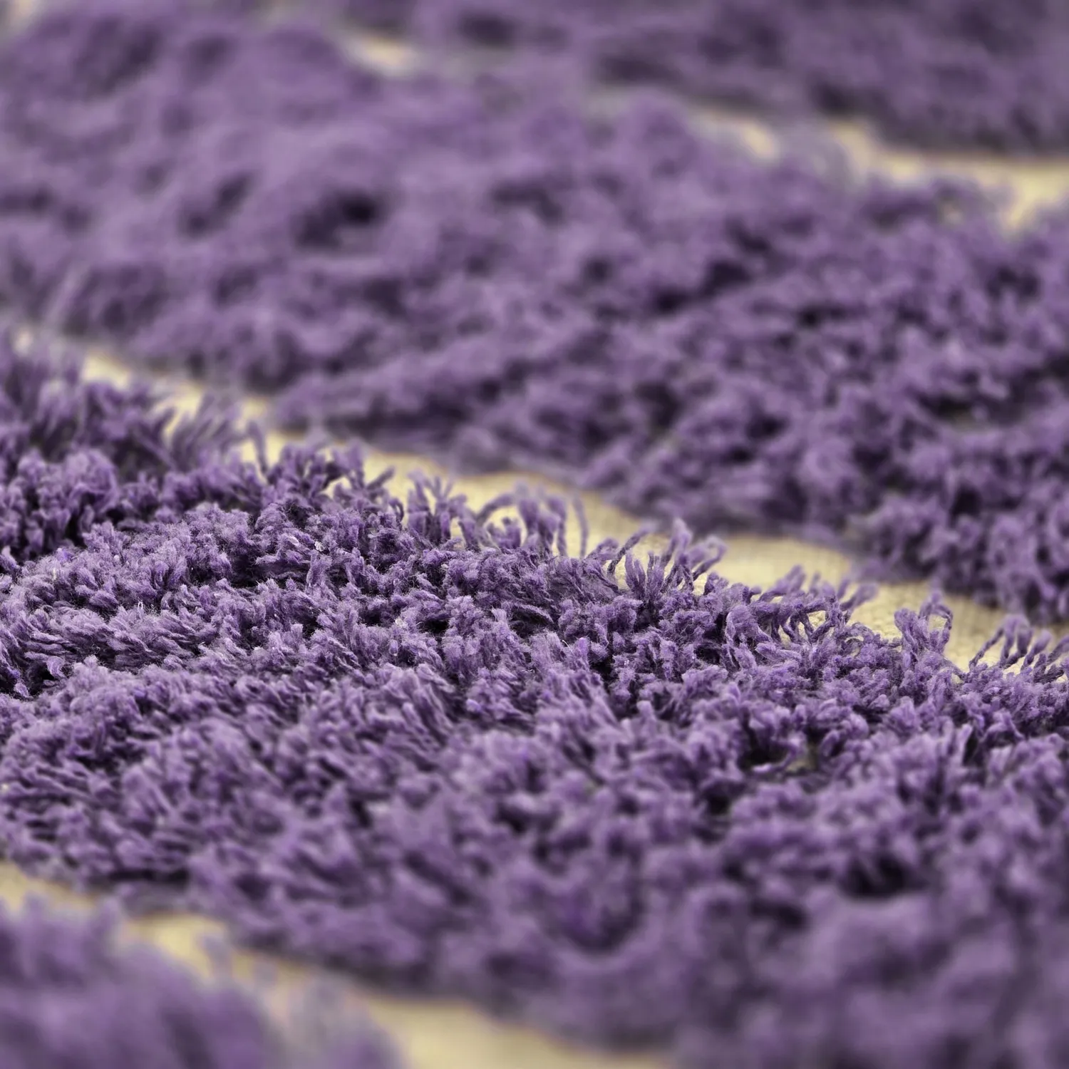 Tapete redondo - Ikara Natural Cotton Shaggy (roxo)