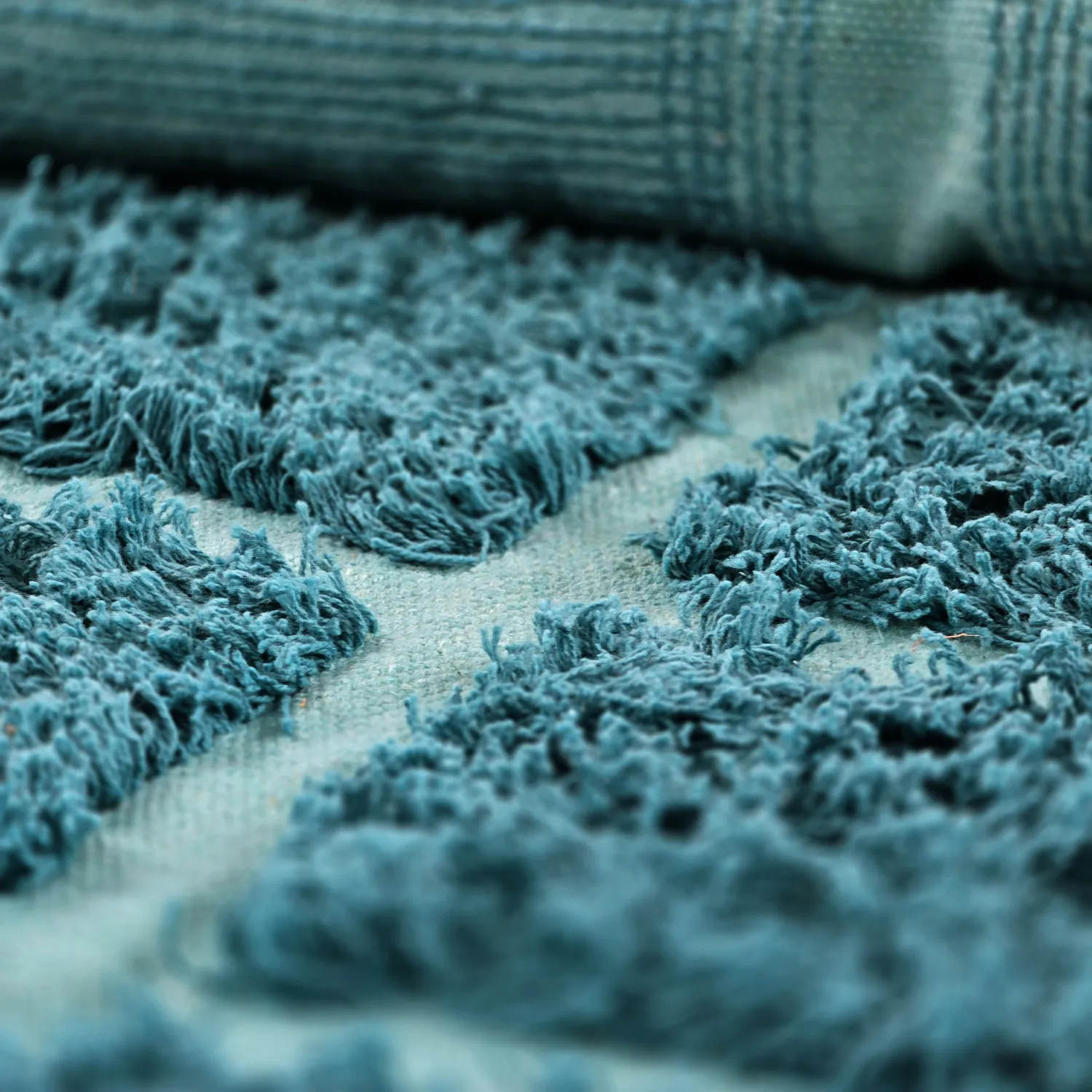Tapetes felpudos - Ikara Natural Cotton Shaggy (turquesa)