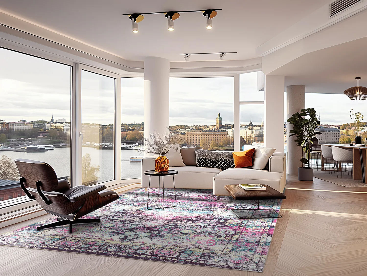 Tapete Wilton - Jedaida (rosa/multicolorido)