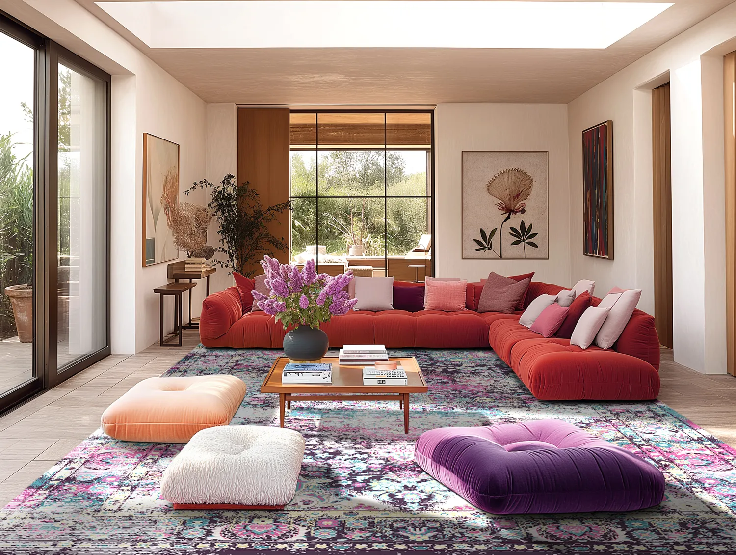 Tapete Wilton - Jedaida (rosa/multicolorido)