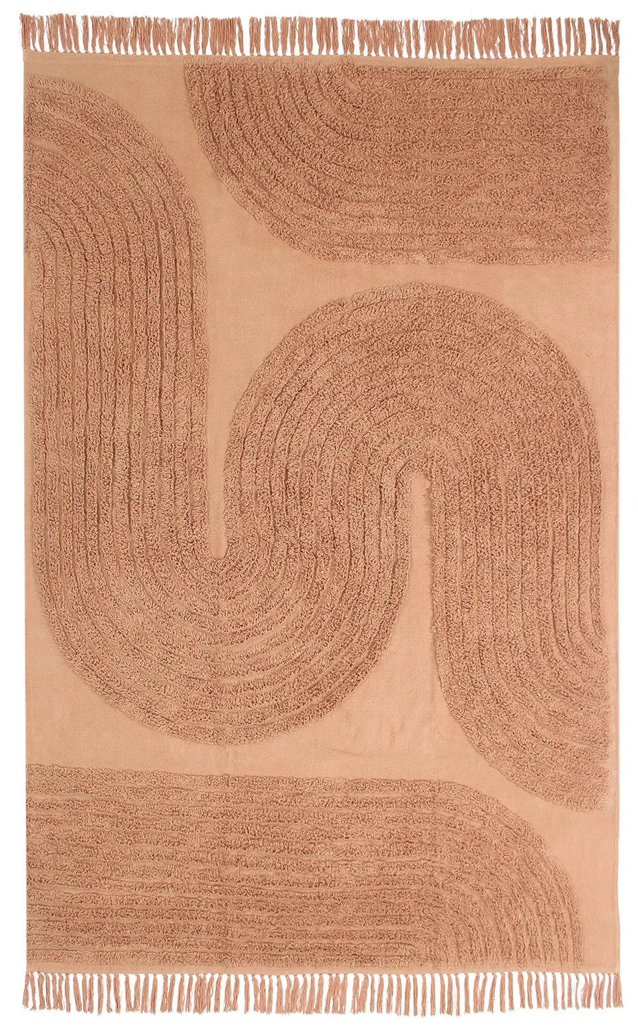 Tapetes felpudos - Jovie Natural Cotton Shaggy (terracota)