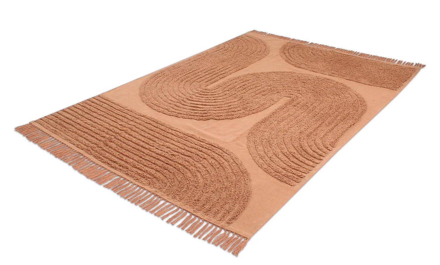 Tapetes felpudos - Jovie Natural Cotton Shaggy (terracota)