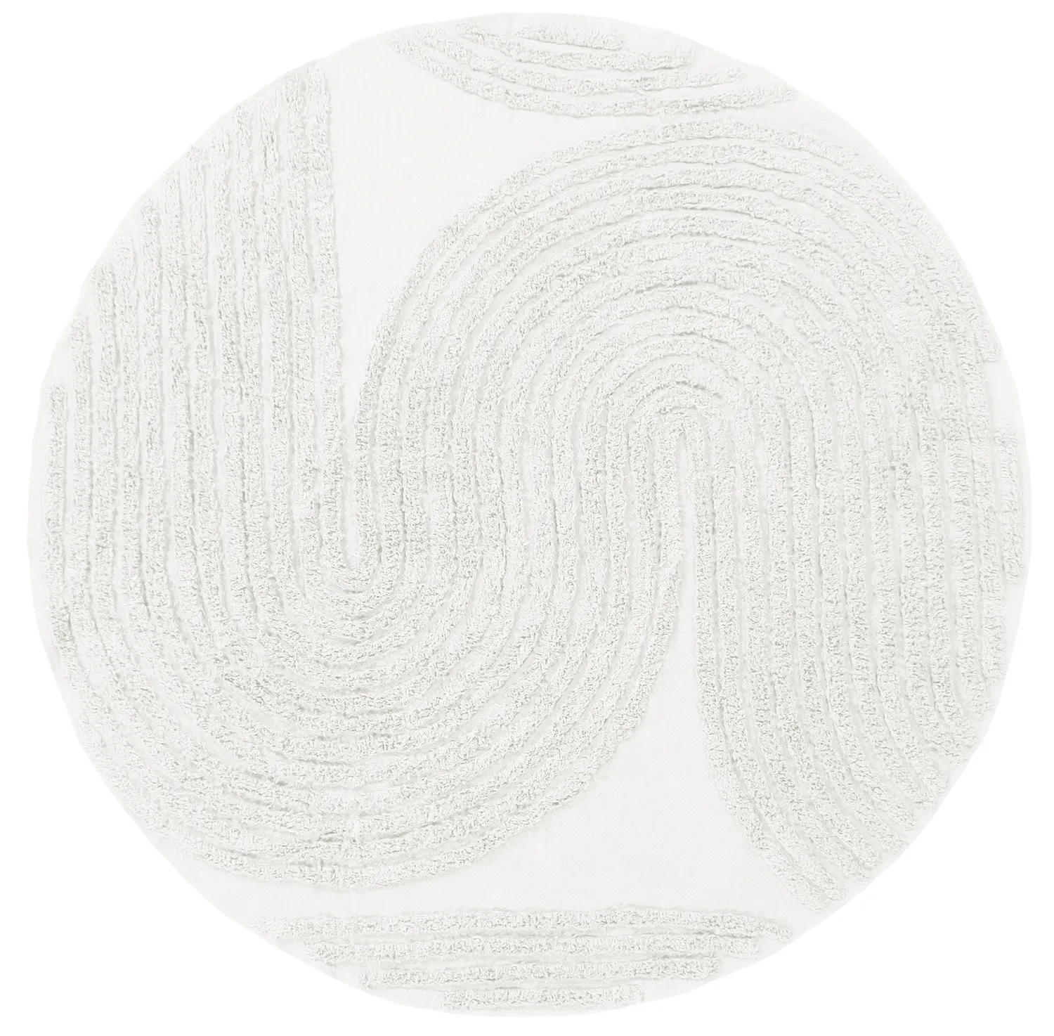 Tapete redondo - Jovie Natural Cotton Shaggy (offwhite)