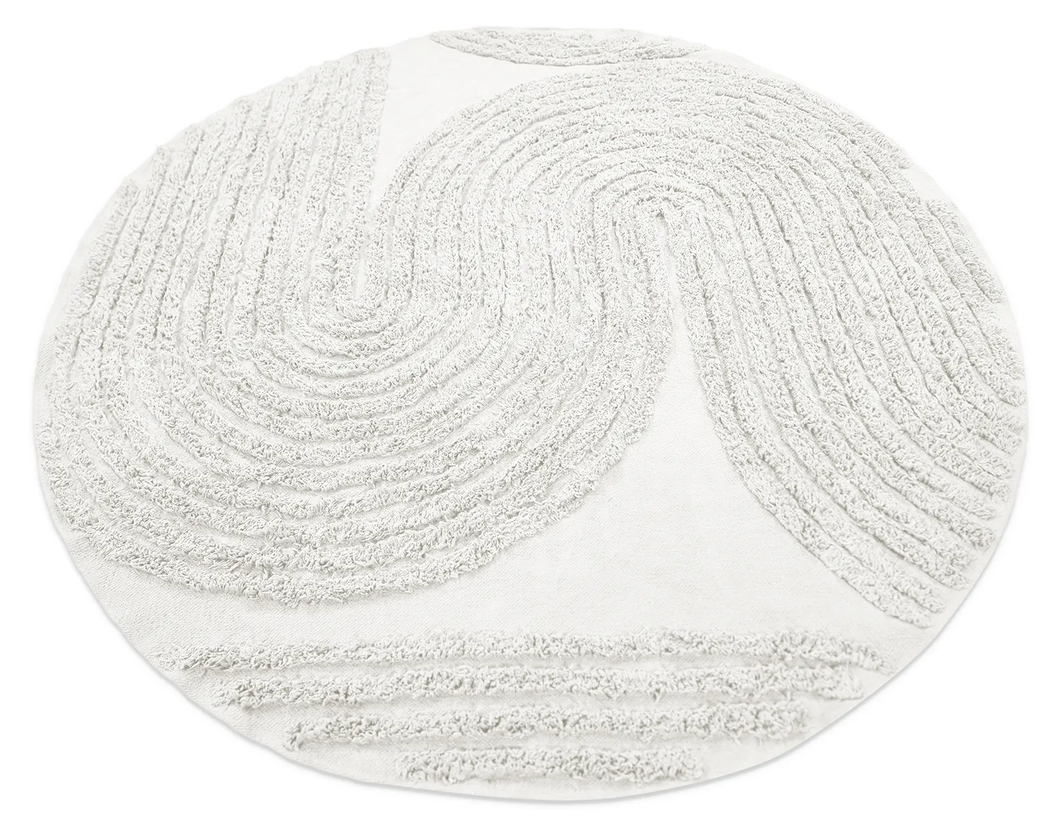 Tapete redondo - Jovie Natural Cotton Shaggy (offwhite)