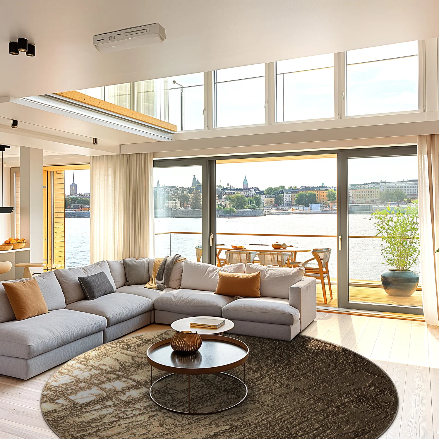 Tapete redondo - Junes (dourado)