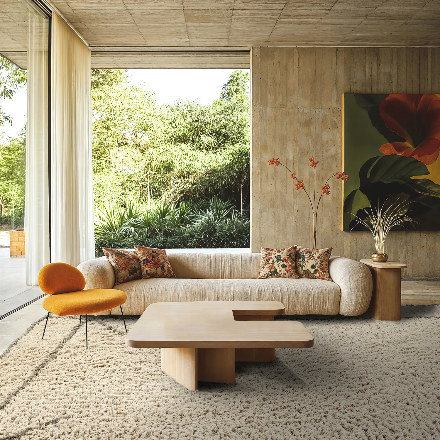 Tapetes felpudos - Kairi Natural Cotton Shaggy (bege/taupe)