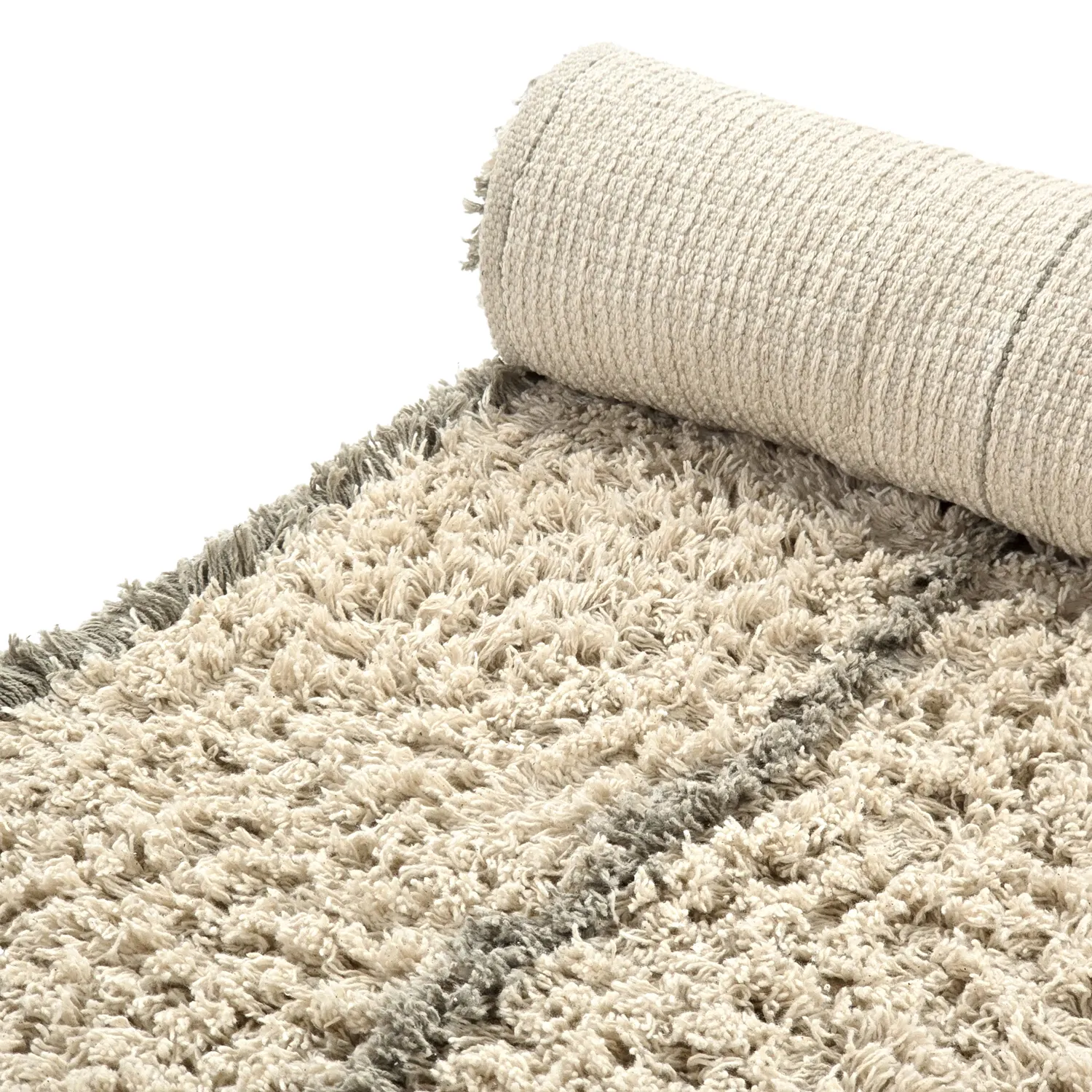 Tapetes felpudos - Kairi Natural Cotton Shaggy (bege/taupe)