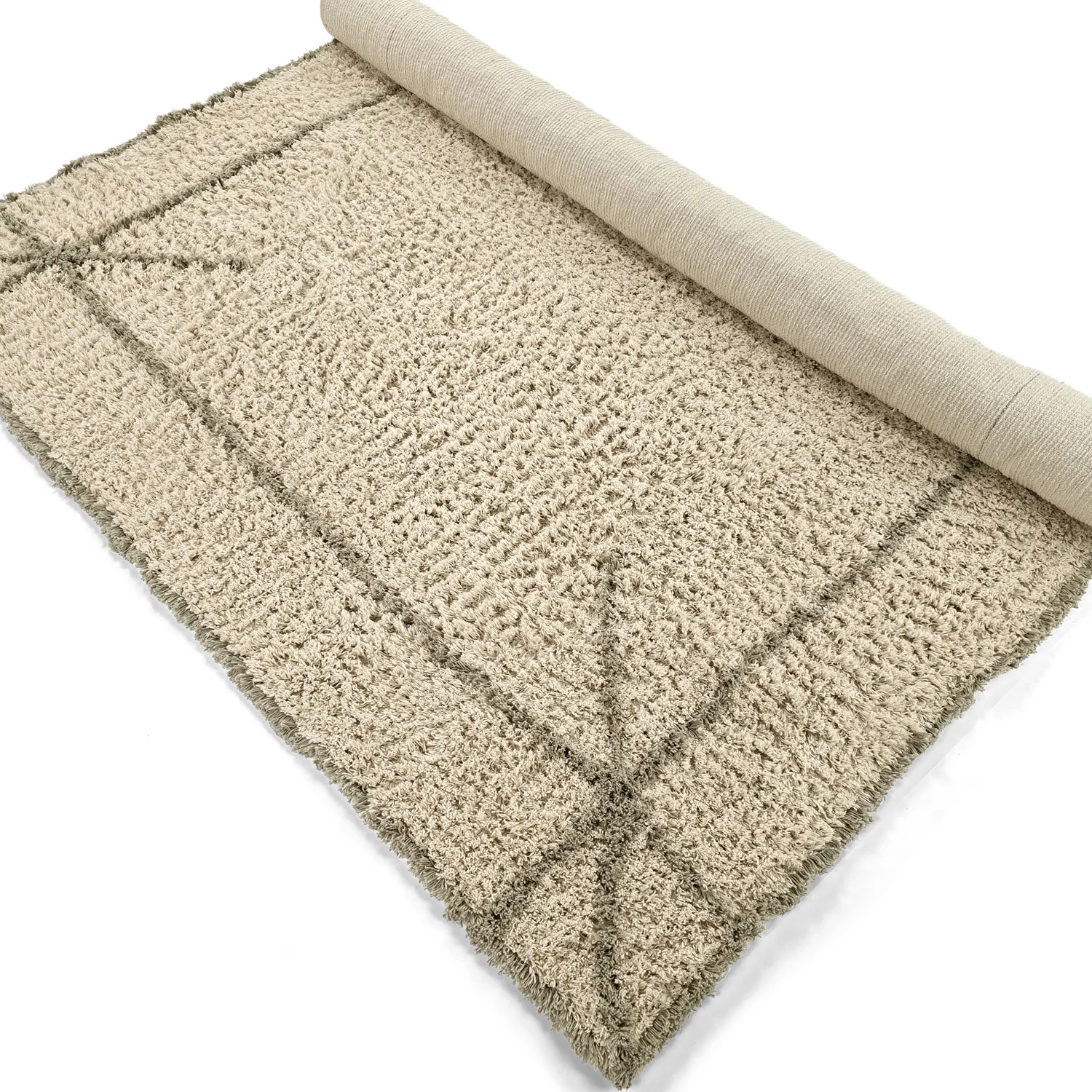 Tapetes felpudos - Kairi Natural Cotton Shaggy (bege/taupe)