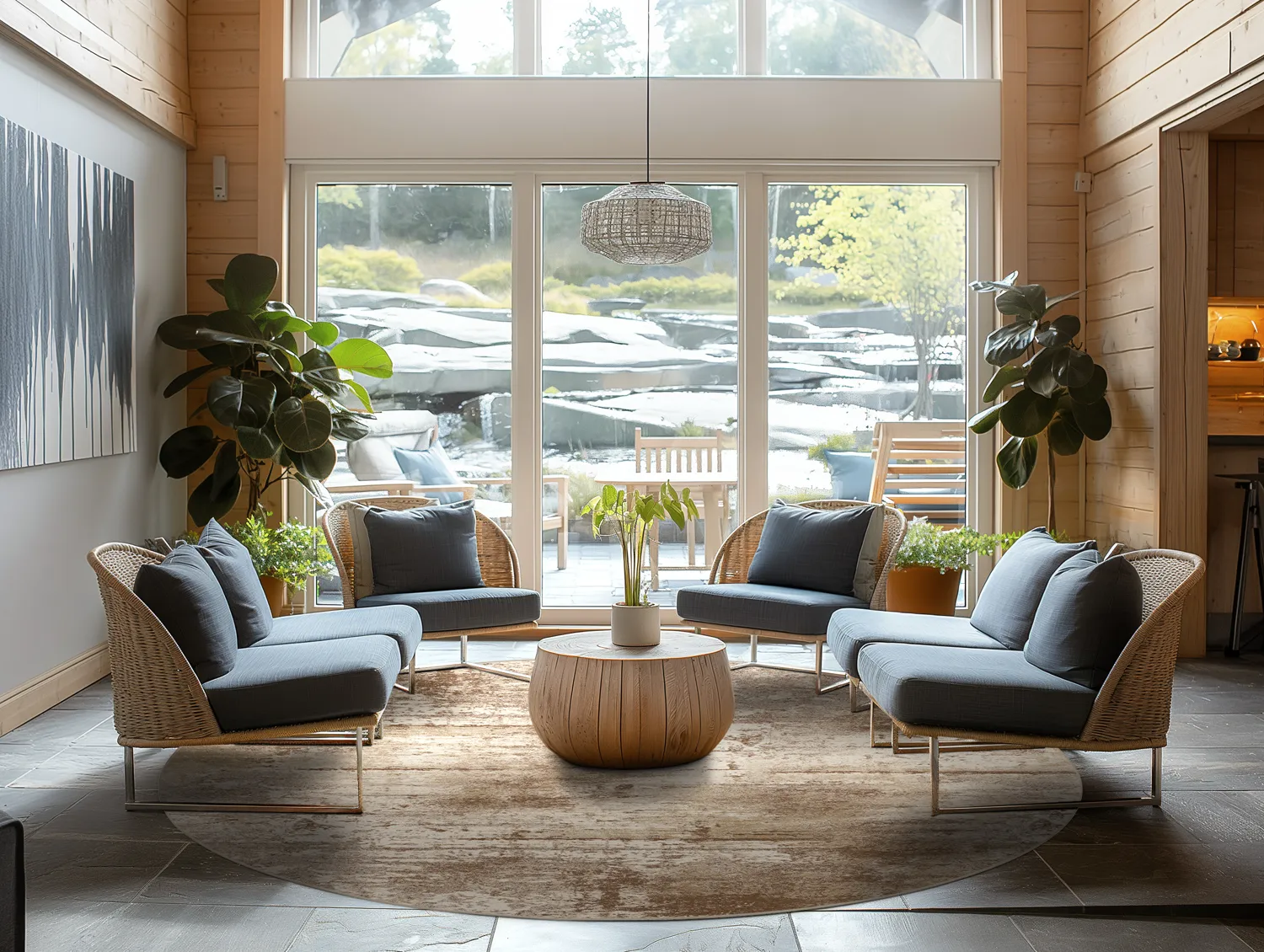 Tapete redondo - Kebira (bege)