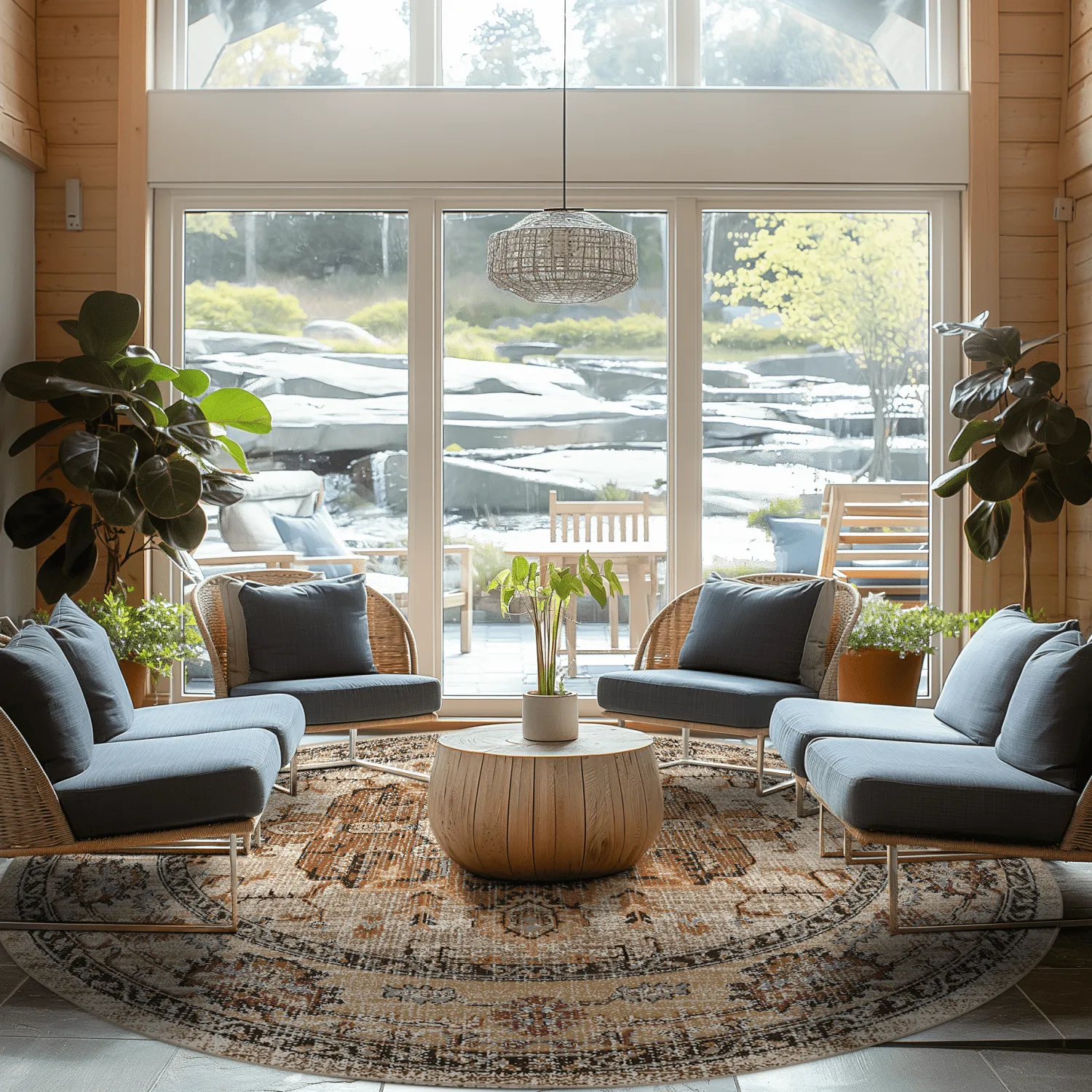 Tapete redondo - Siliana (bege)