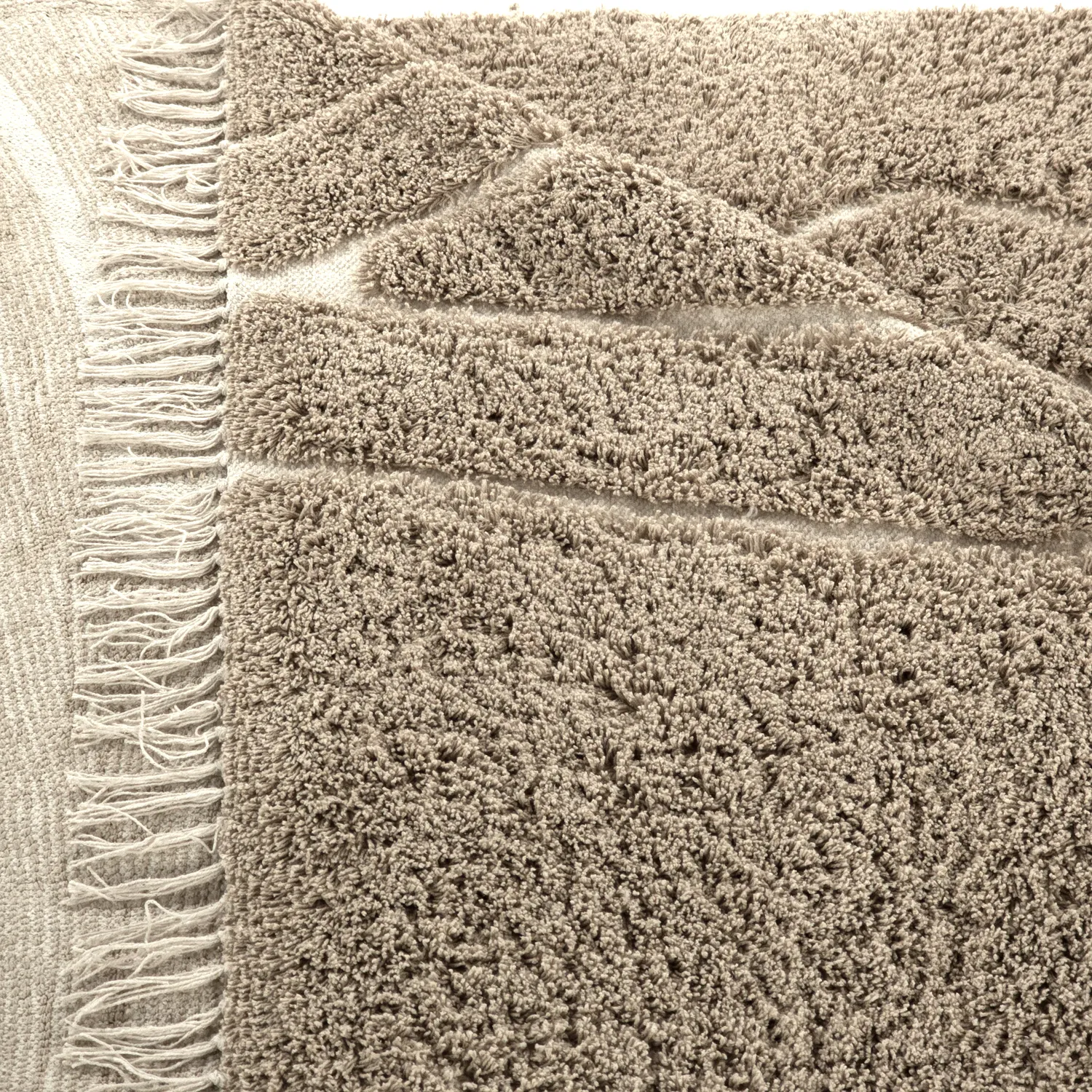 Tapetes felpudos - Kindon Natural Cotton Shaggy (bež/bela)