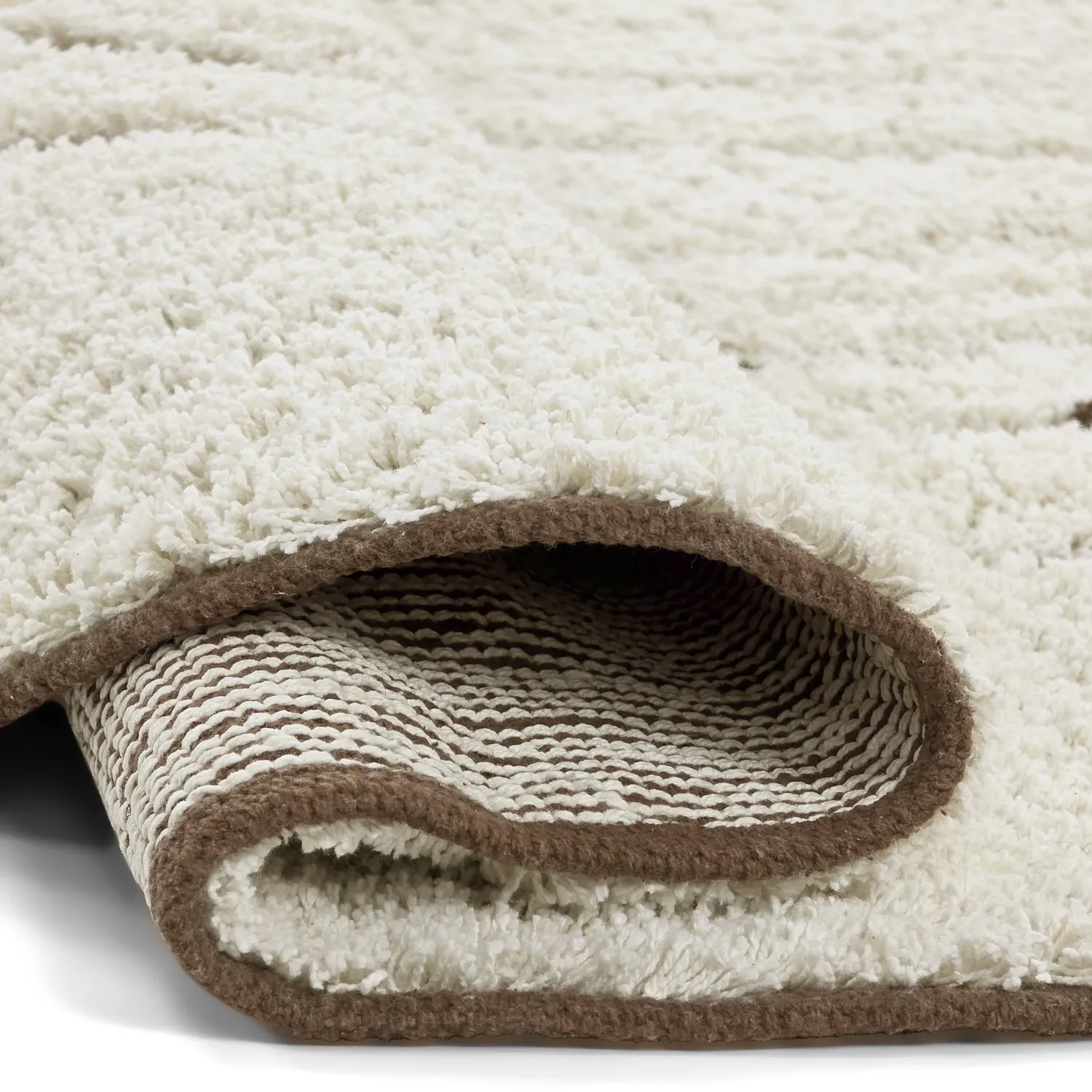 Tapete redondo - Kindon Natural Cotton Shaggy (umazano bela/rjava)