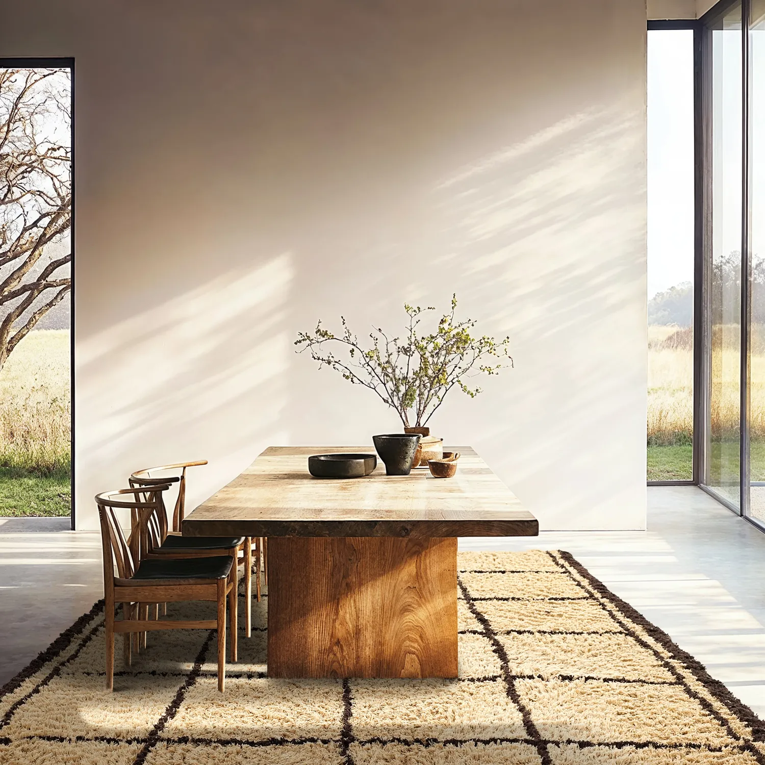 Tapetes felpudos - Lana Natural Cotton Shaggy (bege/marrom)