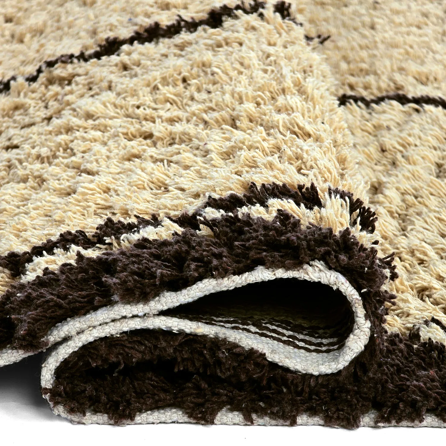Tapetes felpudos - Lana Natural Cotton Shaggy (bege/marrom)