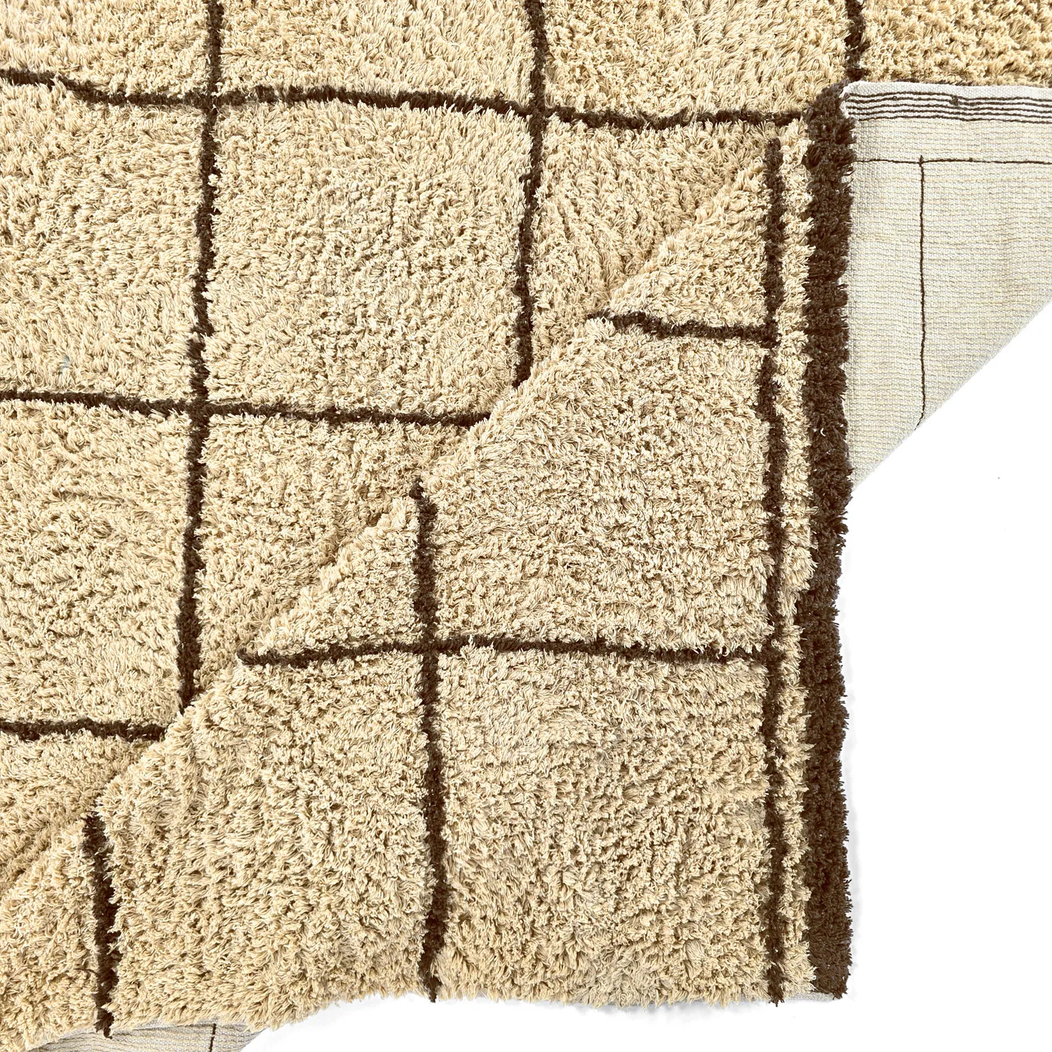 Tapetes felpudos - Lana Natural Cotton Shaggy (bege/marrom)