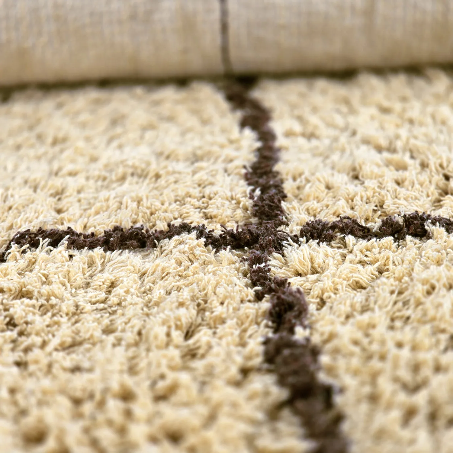 Tapetes felpudos - Lana Natural Cotton Shaggy (bege/marrom)