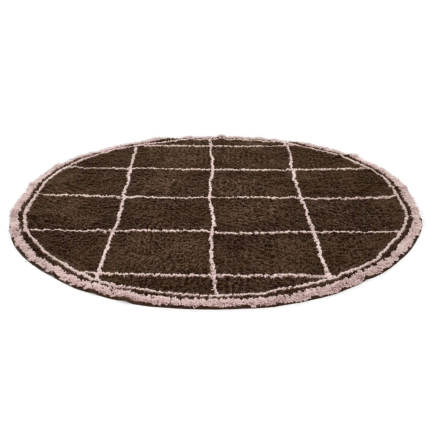 Tapete redondo - Lana Natural Cotton Shaggy (marrom)