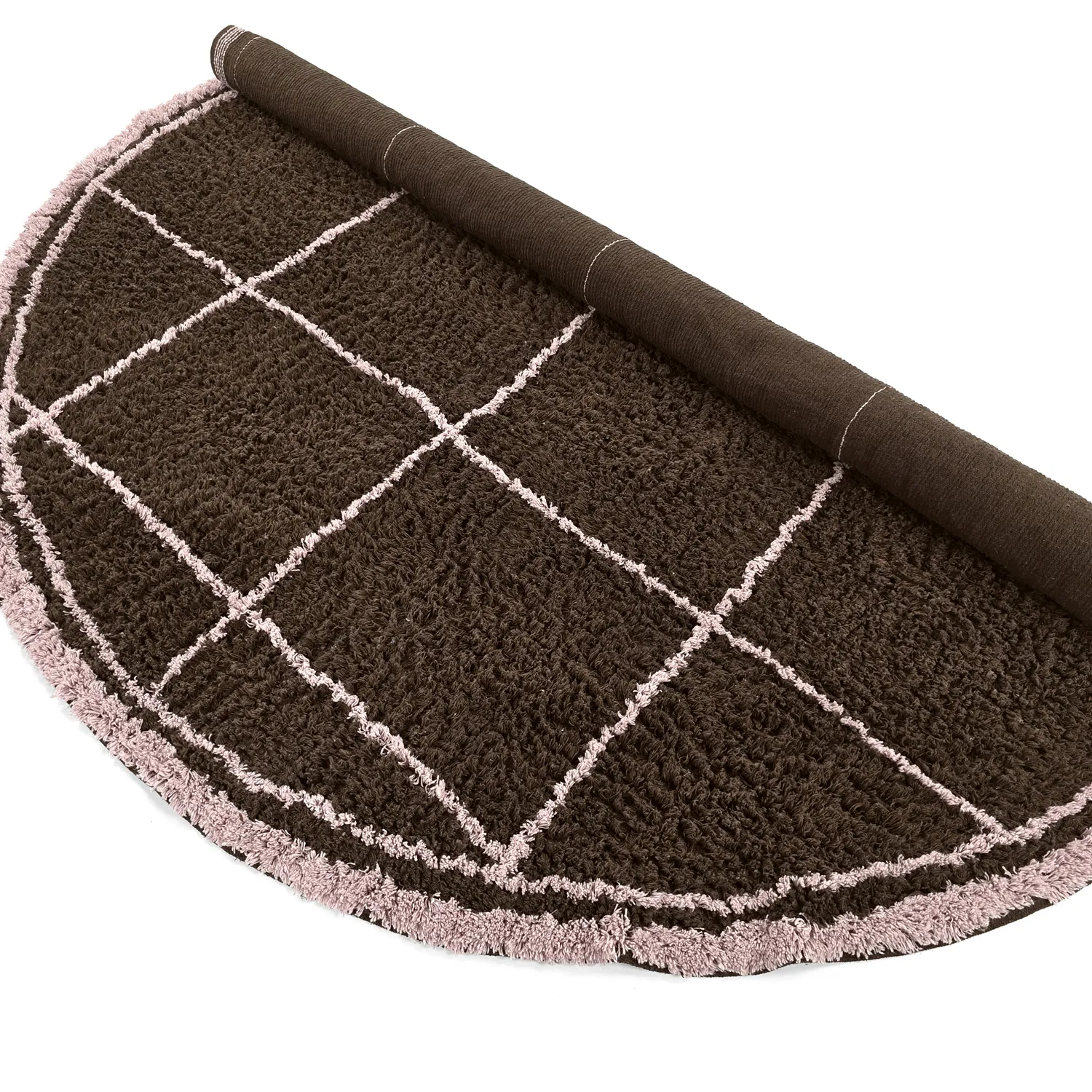 Tapete redondo - Lana Natural Cotton Shaggy (marrom)