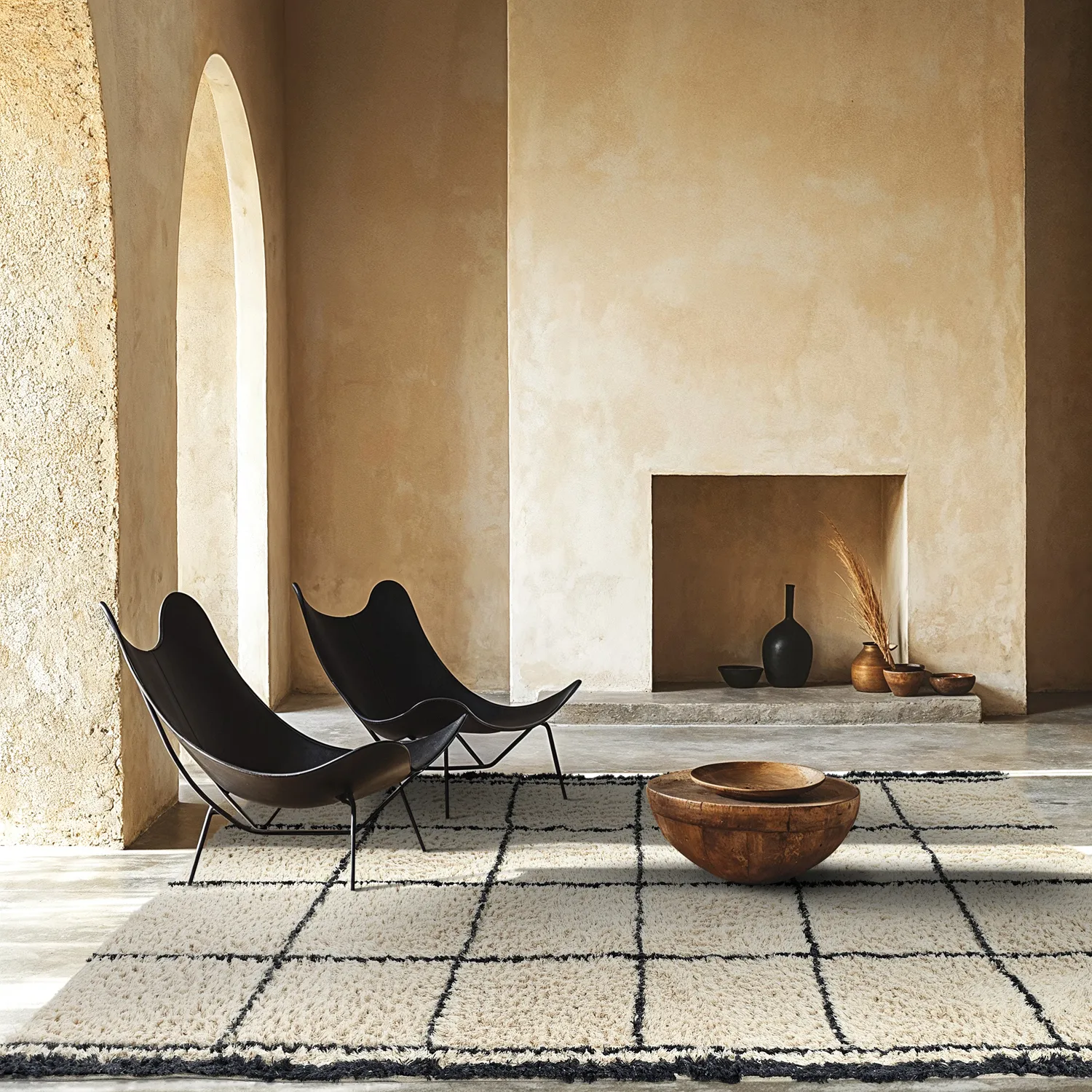 Tapetes felpudos - Lana Natural Cotton Shaggy (creme/cinza escuro)