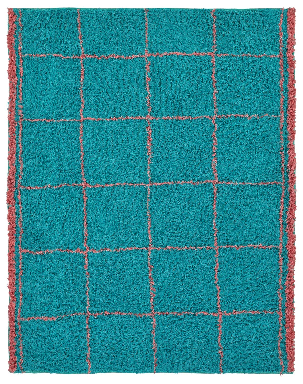 Tapetes felpudos - Lana Natural Cotton Shaggy (turquesa/rosa)