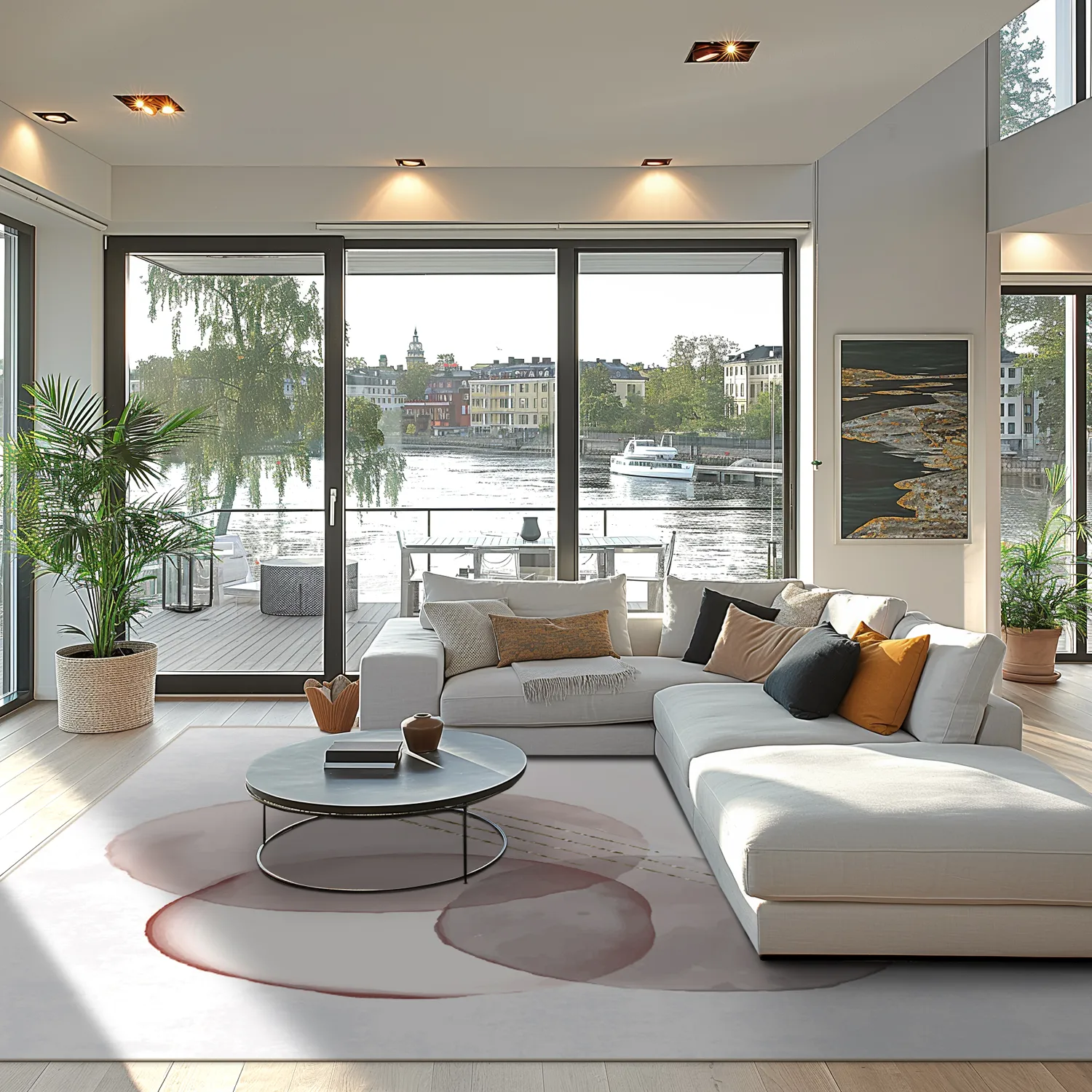 Tapete Wilton - Layon (cinza/rosa)