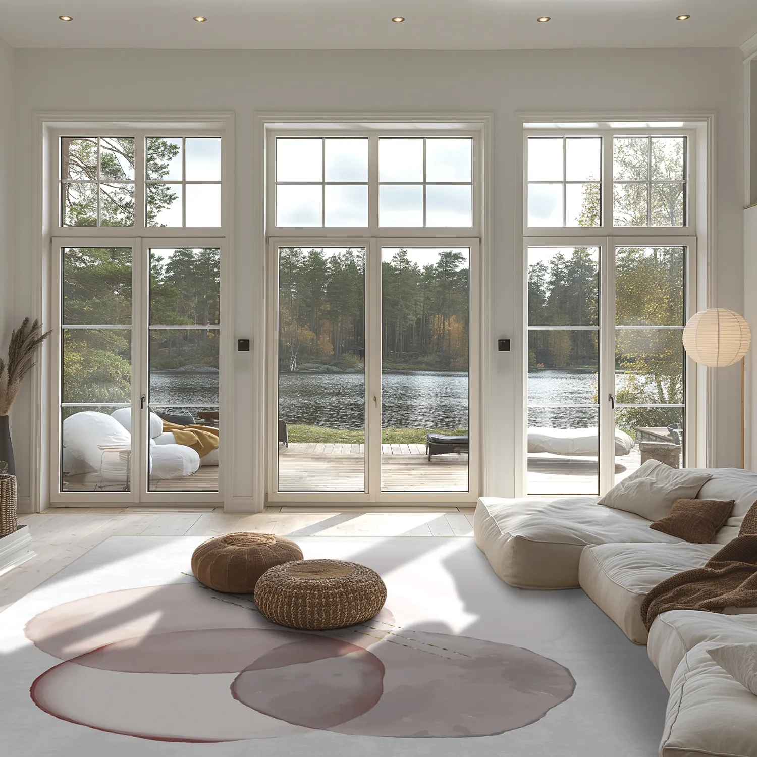 Tapete Wilton - Layon (cinza/rosa)