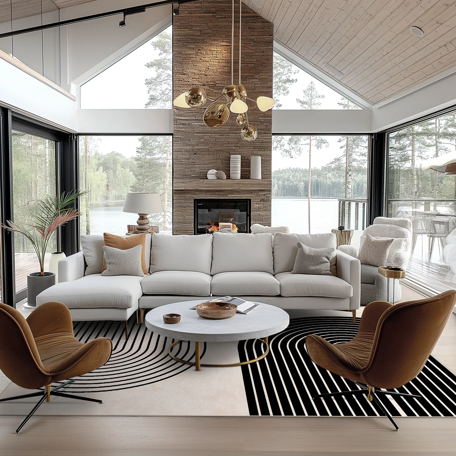 Tapete Wilton - Lecce (preto/bege)