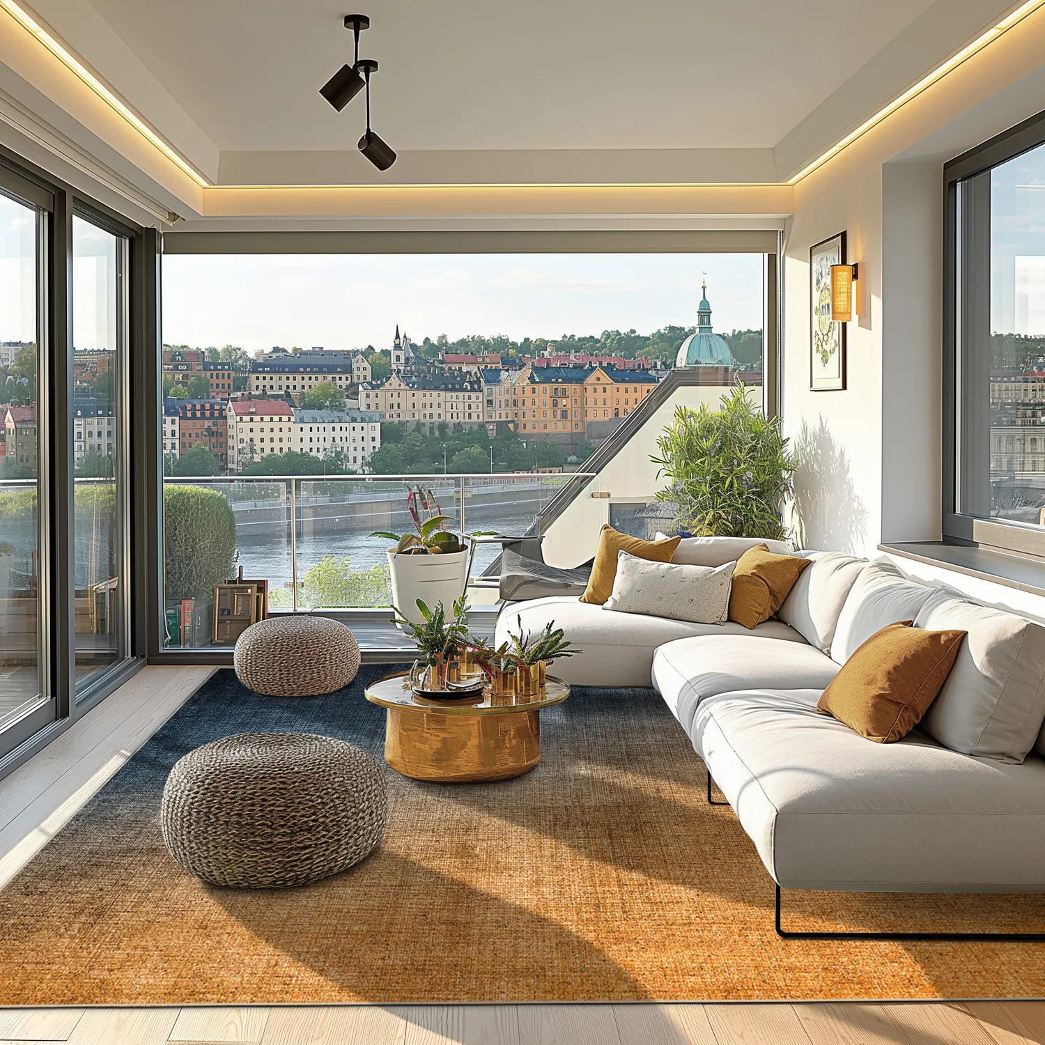 Tapete Wilton - Librilla (marrom/azul)