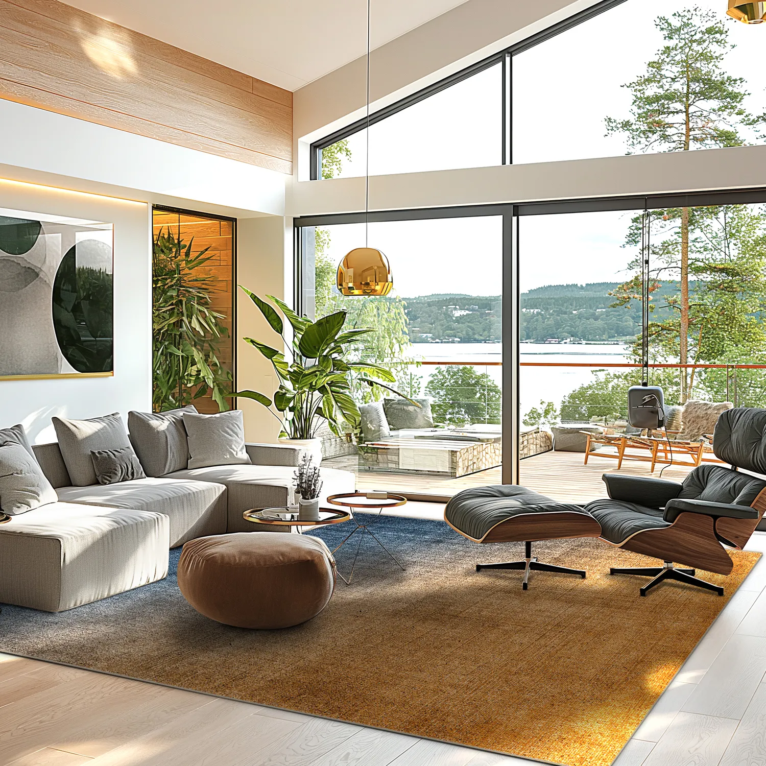 Tapete Wilton - Librilla (marrom/azul)