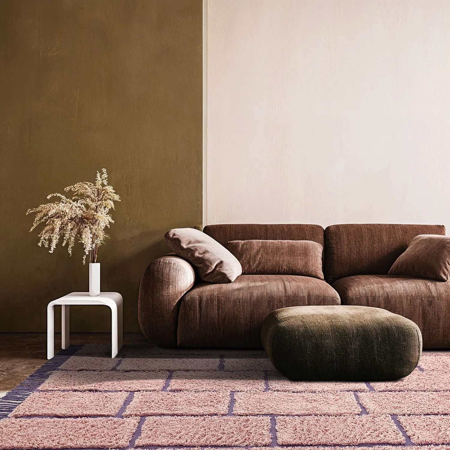 Tapetes felpudos - Lindley Natural Cotton Shaggy (roza/vijolična)