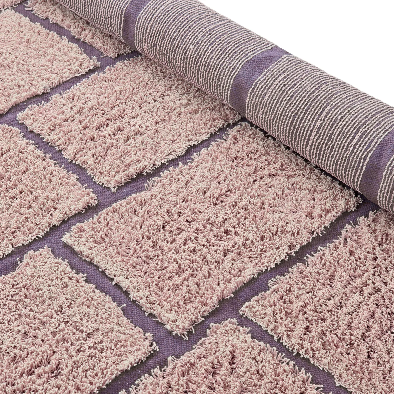 Tapetes felpudos - Lindley Natural Cotton Shaggy (roza/vijolična)