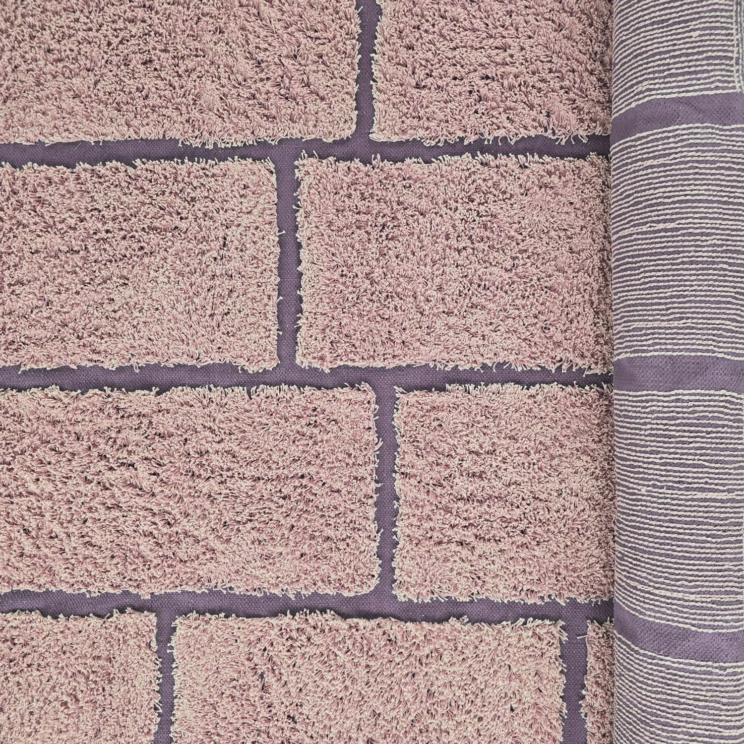 Tapetes felpudos - Lindley Natural Cotton Shaggy (roza/vijolična)