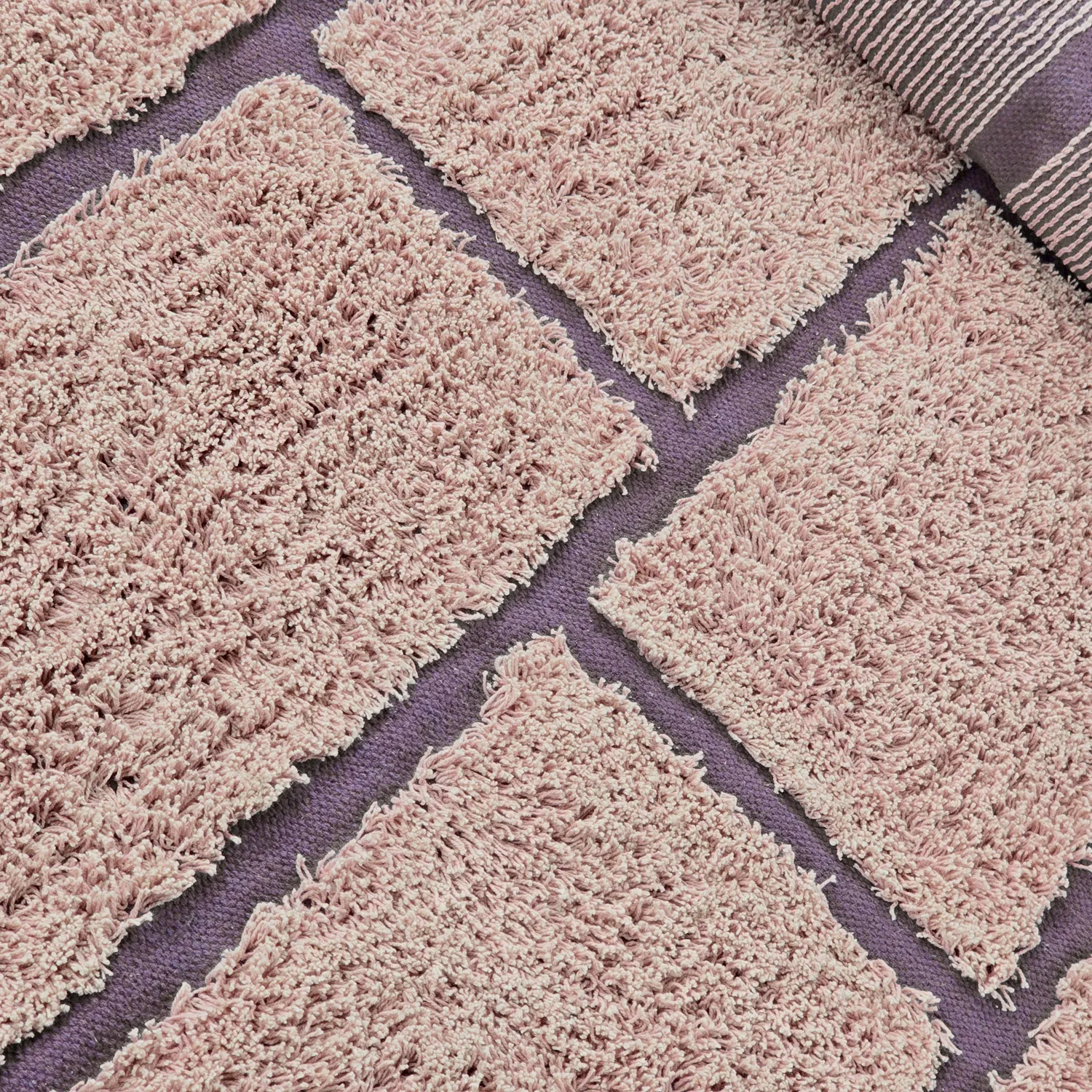 Tapetes felpudos - Lindley Natural Cotton Shaggy (roza/vijolična)