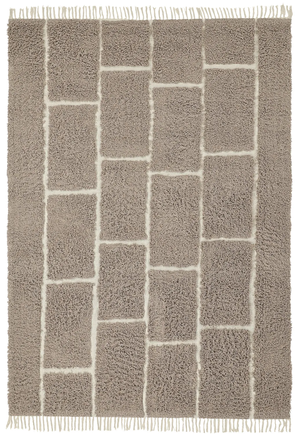 Tapetes felpudos - Lindley Natural Cotton Shaggy (taupe/siva)