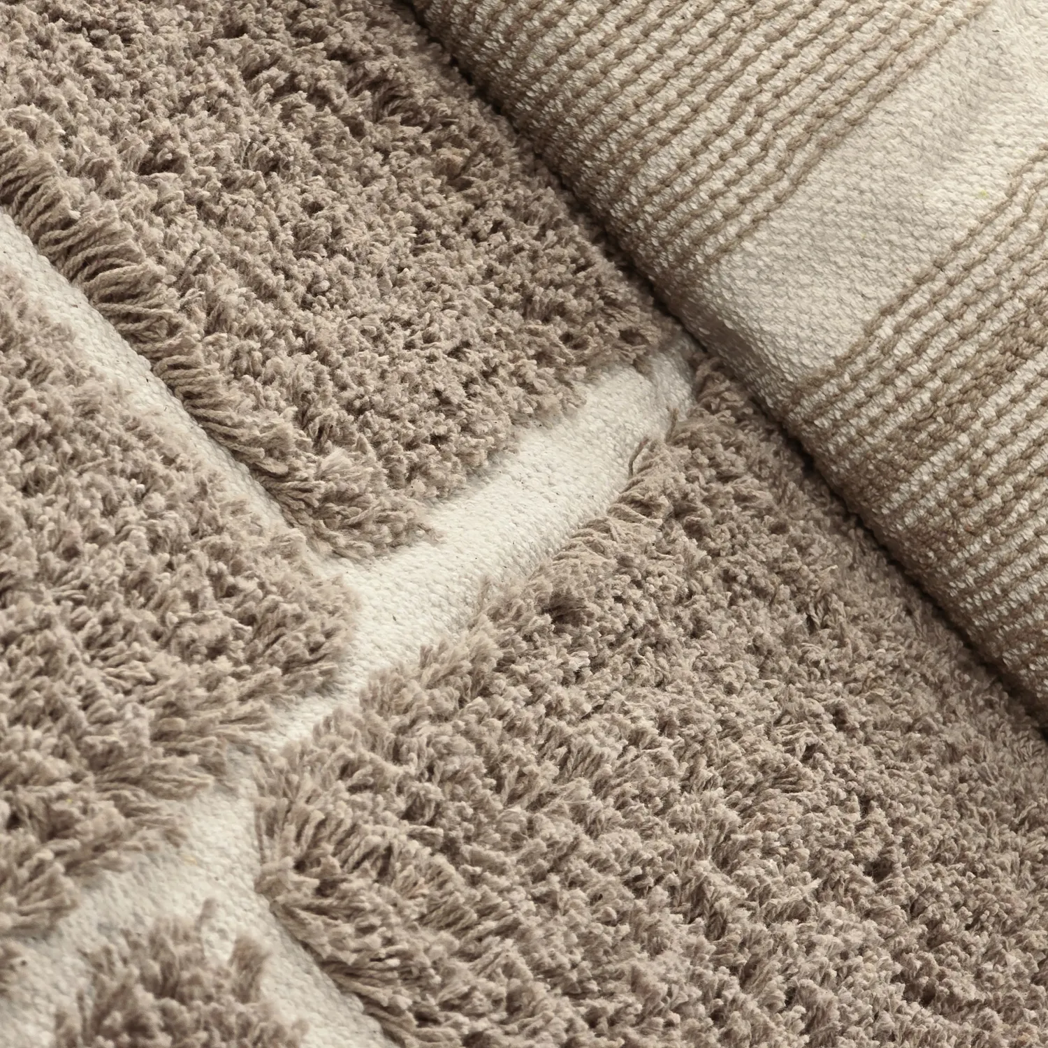 Tapetes felpudos - Lindley Natural Cotton Shaggy (taupe/siva)