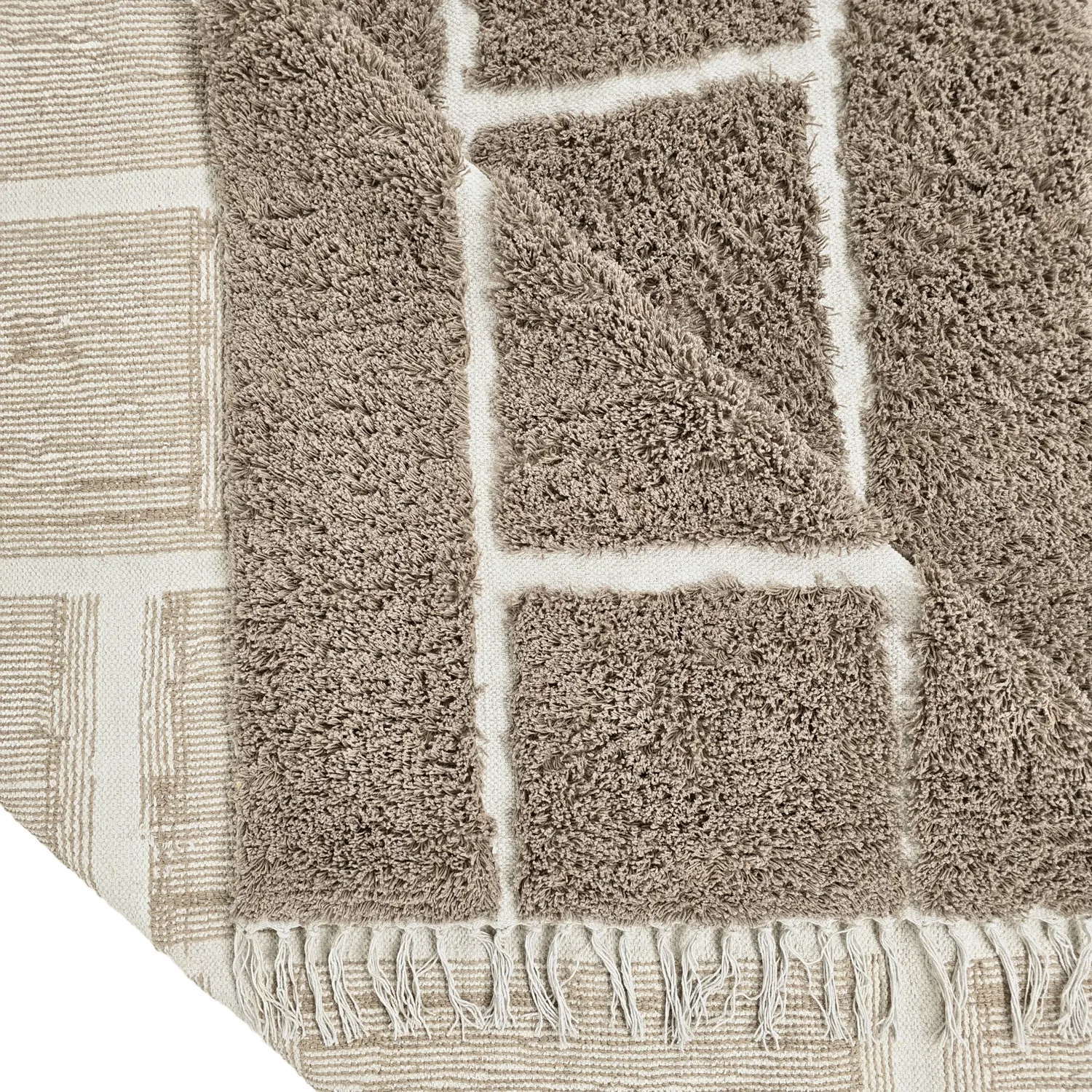 Tapetes felpudos - Lindley Natural Cotton Shaggy (taupe/siva)