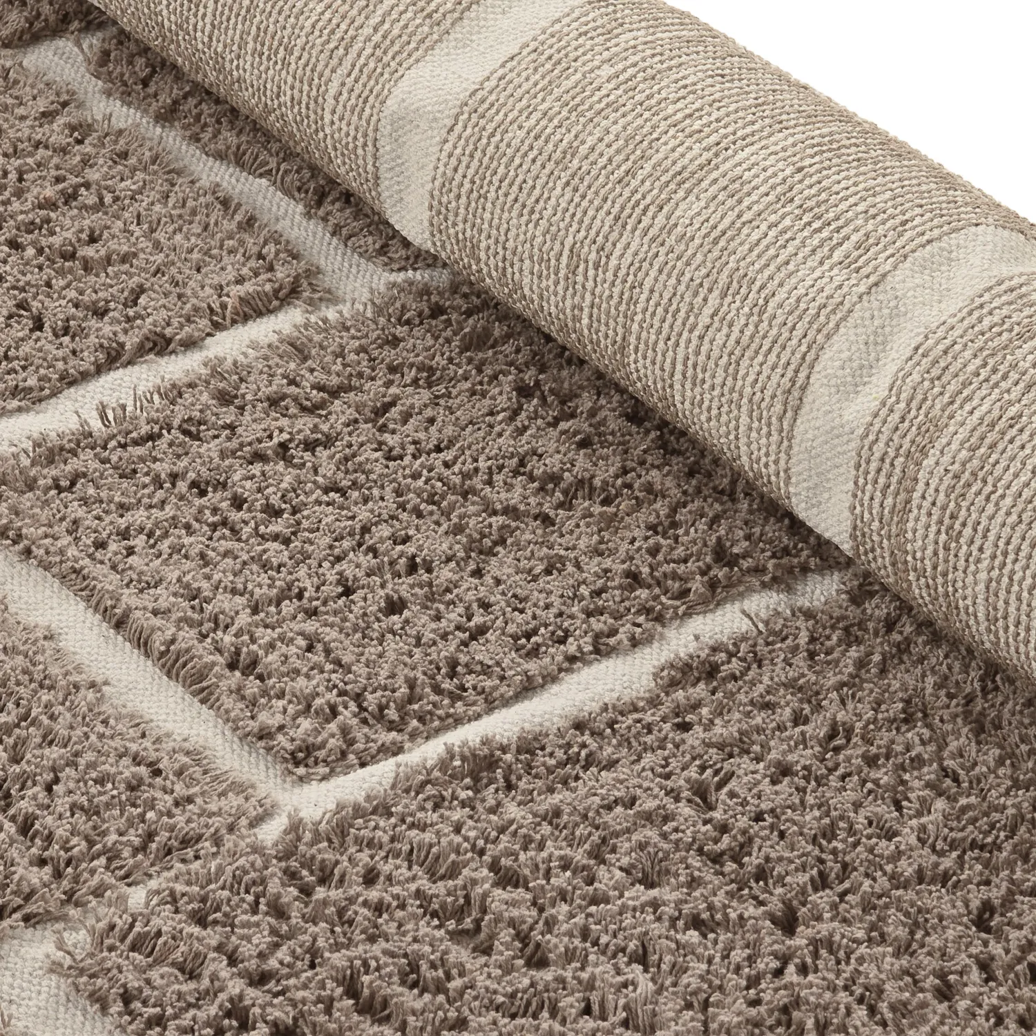 Tapetes felpudos - Lindley Natural Cotton Shaggy (taupe/siva)