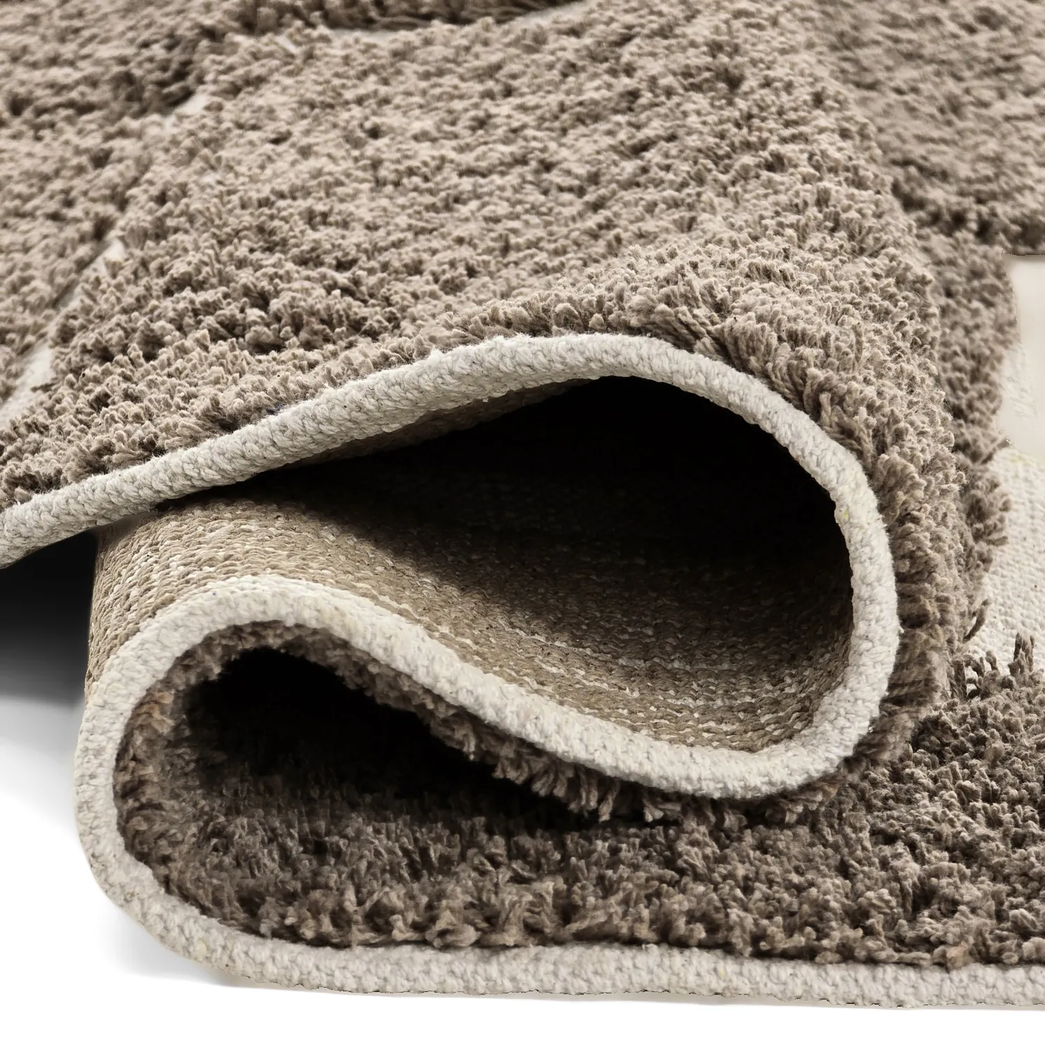 Tapete redondo - Lindley Natural Cotton Shaggy (taupe/siva)