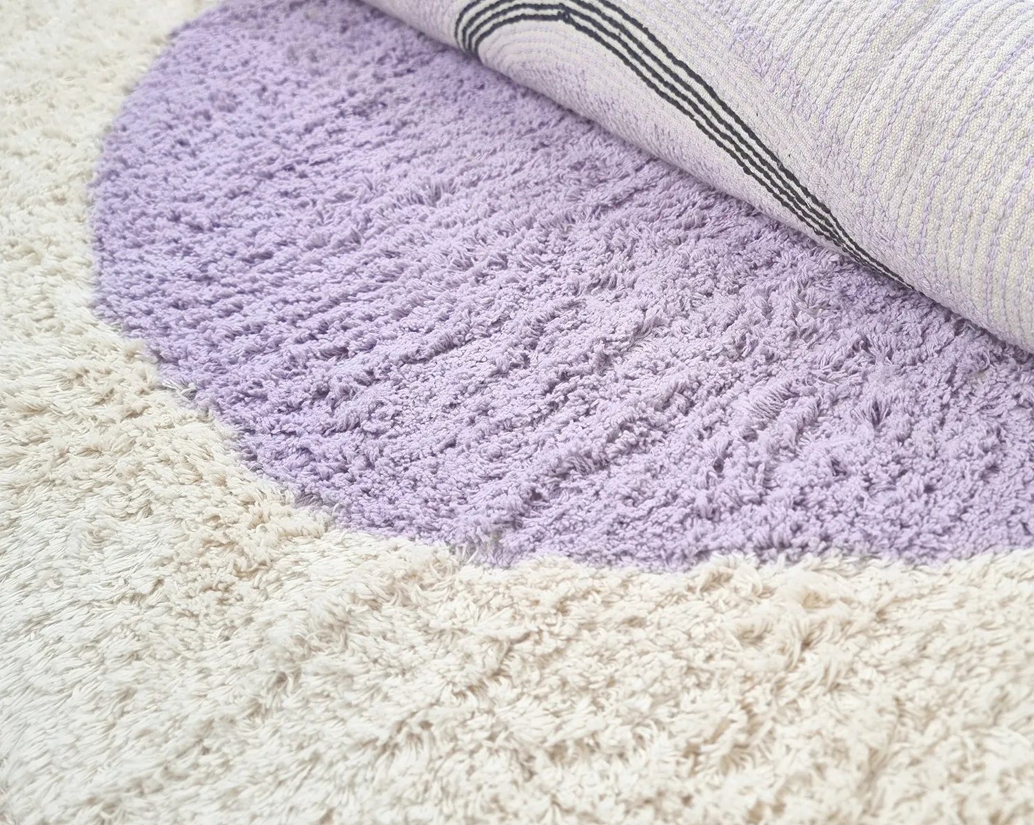 Tapete redondo - Londa Natural Cotton Shaggy (multi)