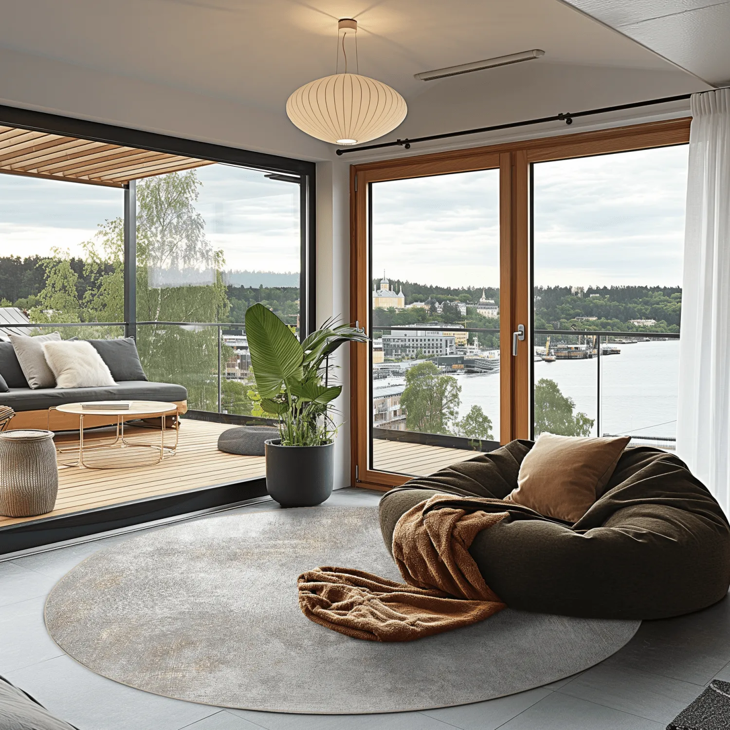 Tapete redondo - Malaga (bege)