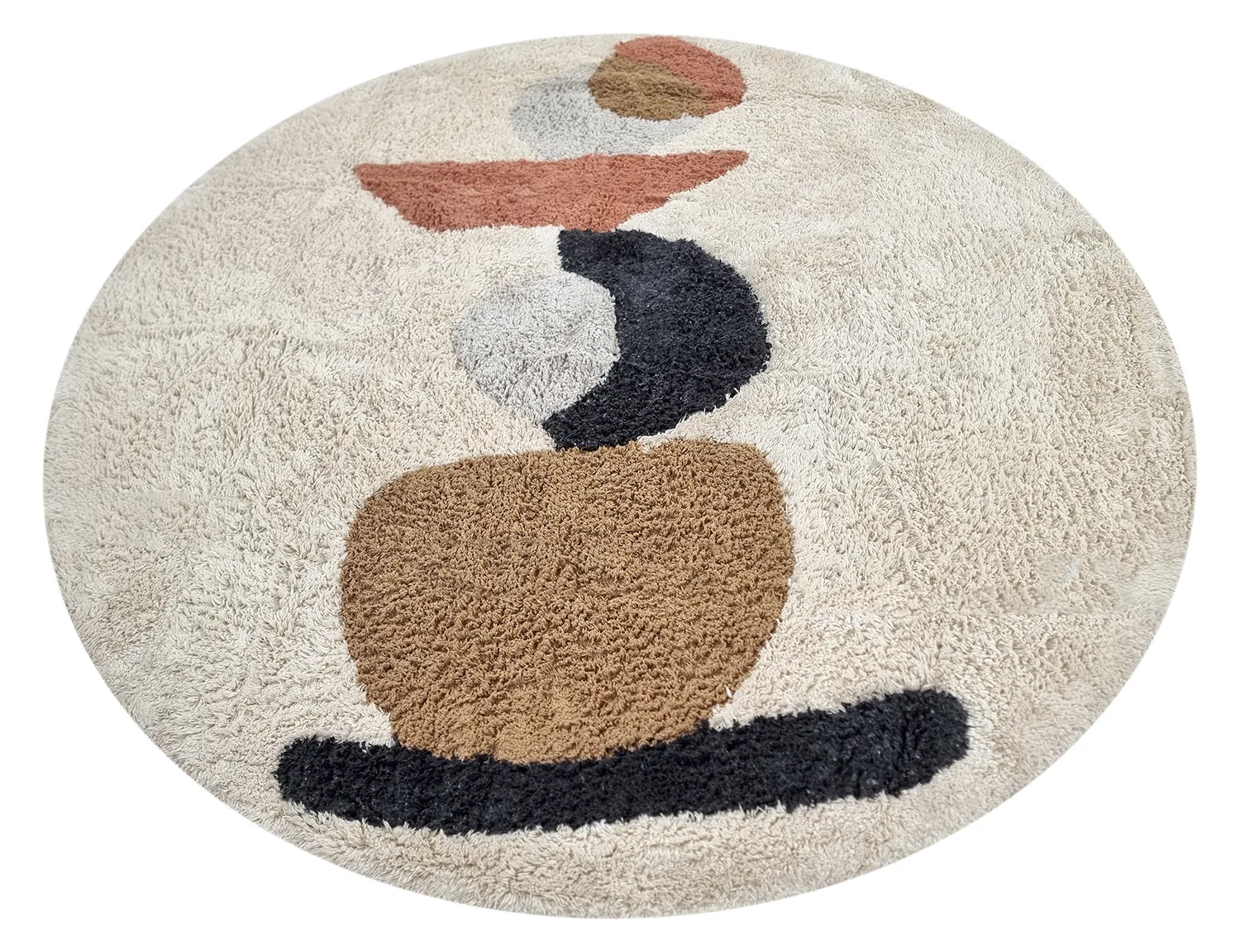 Tapete redondo - Mantona Natural Cotton Shaggy (multi)