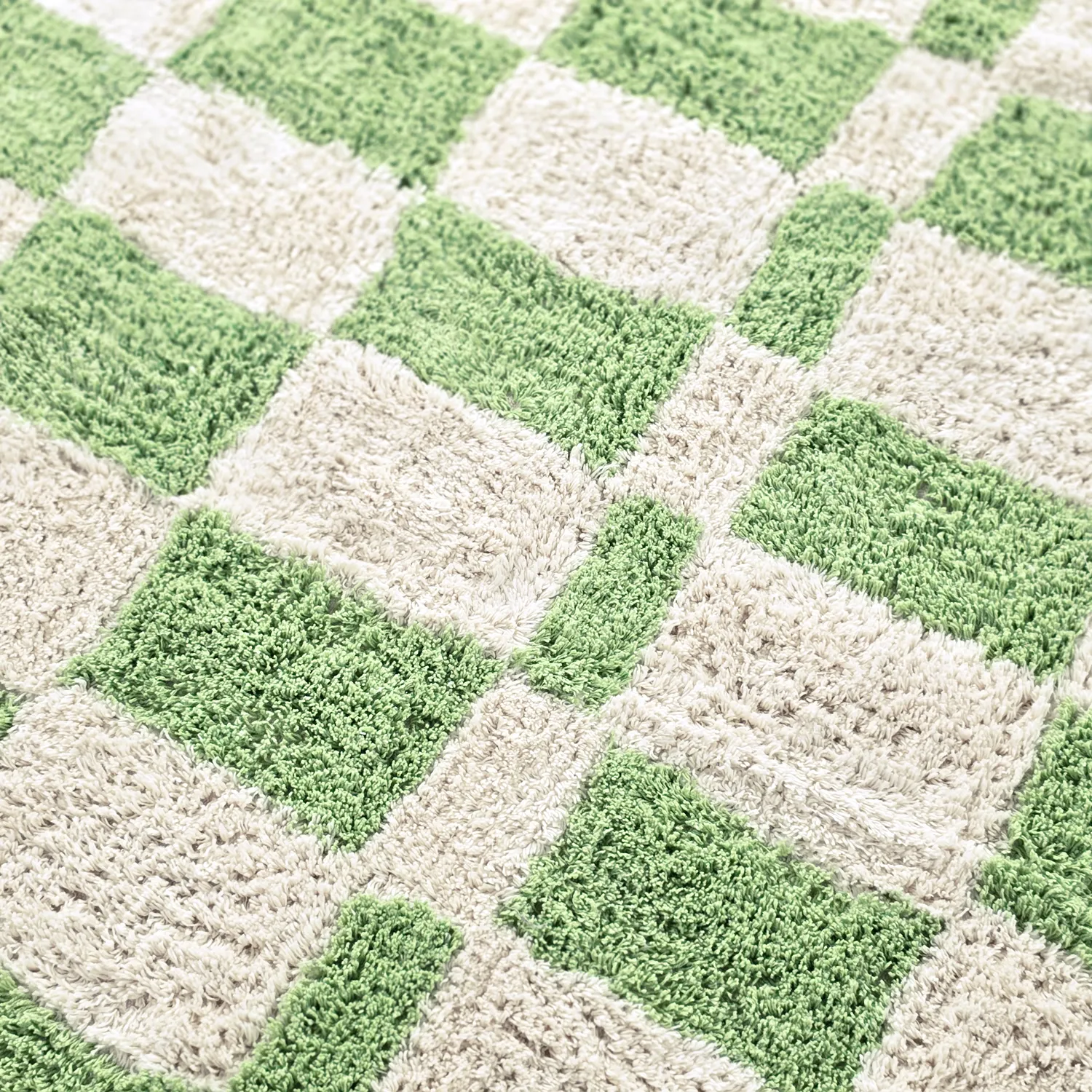 Tapete redondo - Maranello Natural Cotton Shaggy (verde)