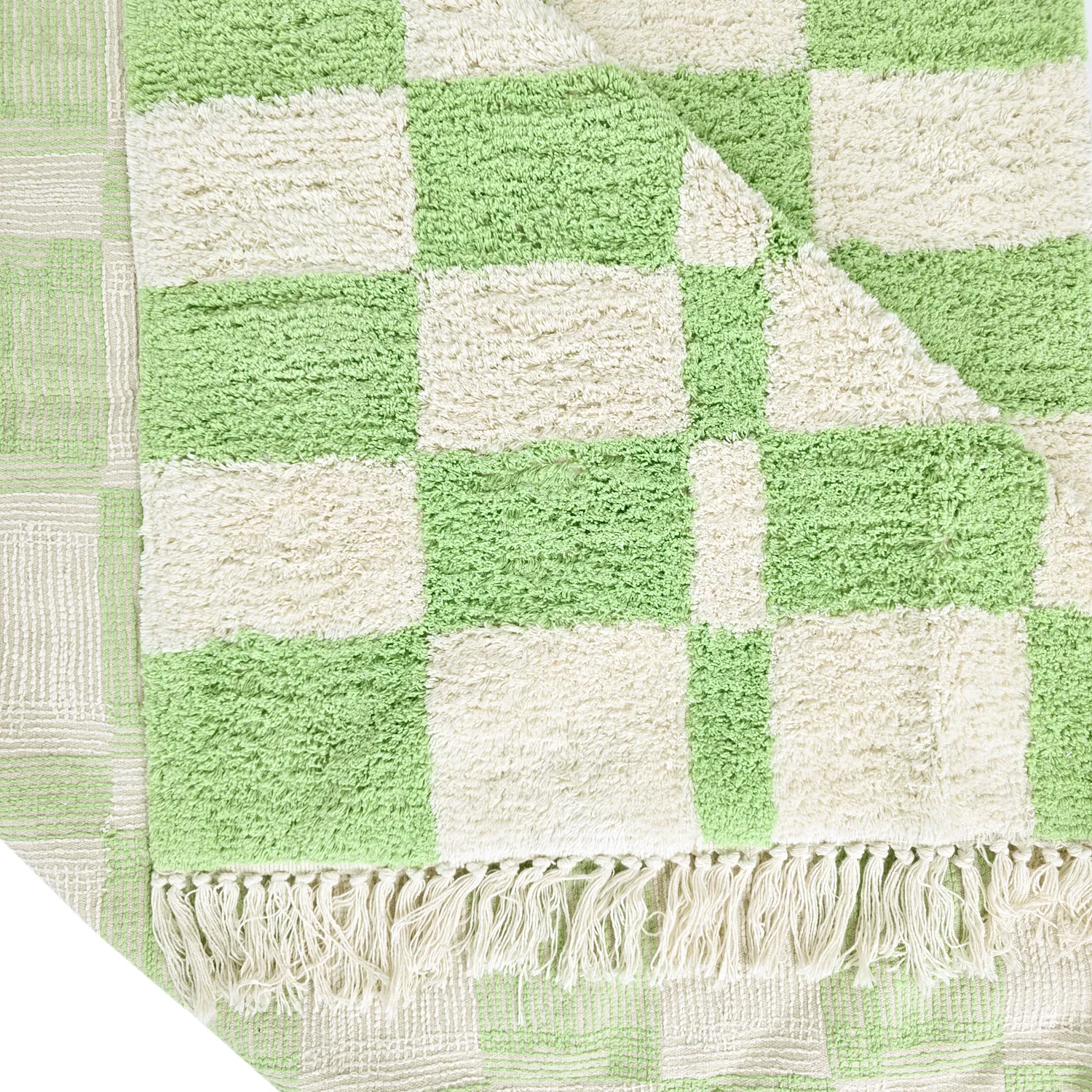 Tapetes felpudos - Maranello Natural Cotton Shaggy (verde)