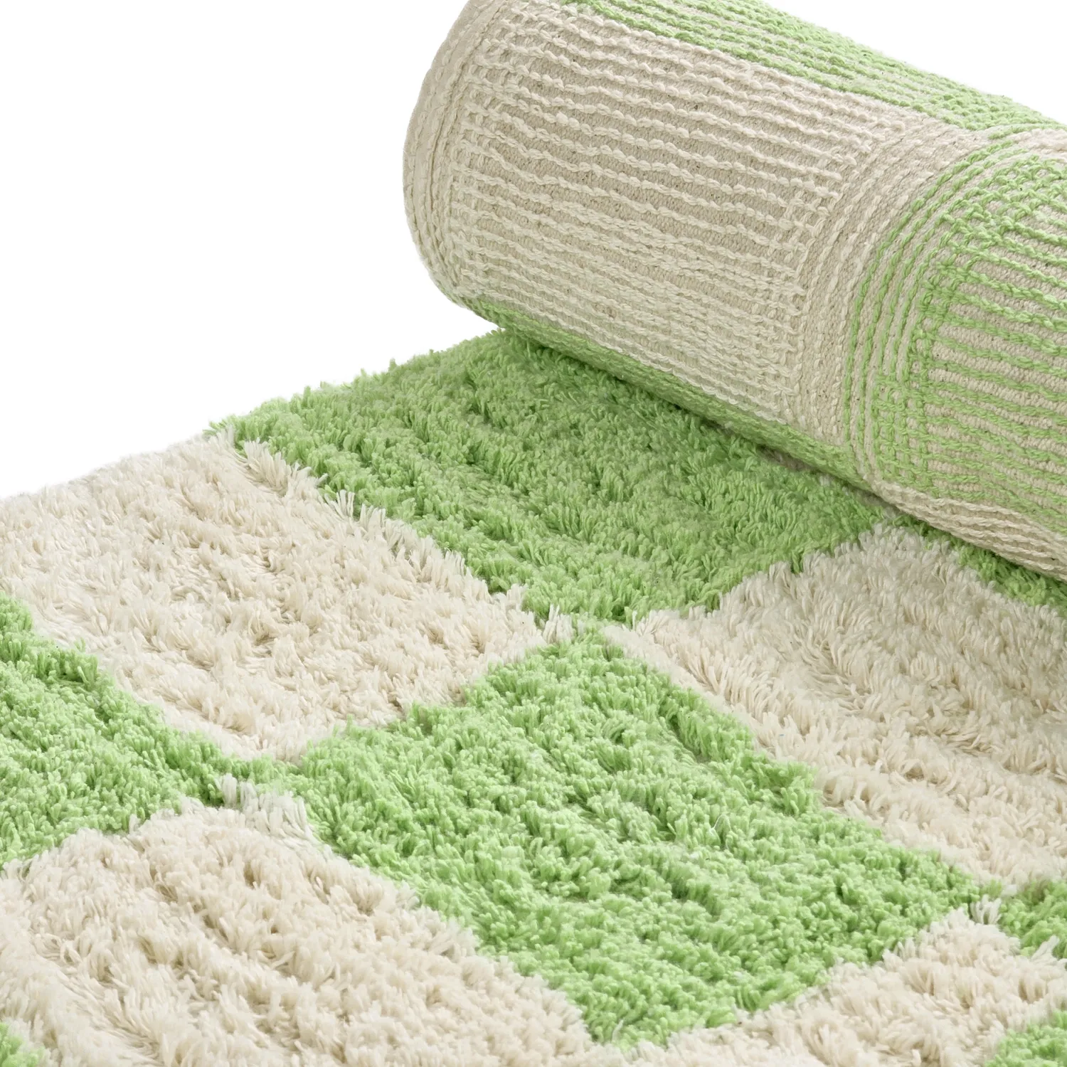 Tapetes felpudos - Maranello Natural Cotton Shaggy (verde)