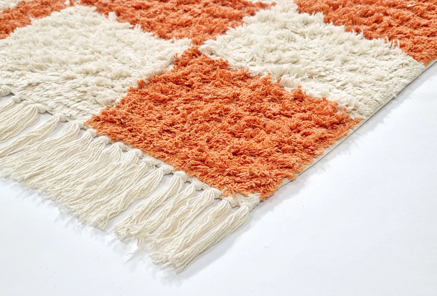 Tapetes felpudos - Maranello Natural Cotton Shaggy (laranja)